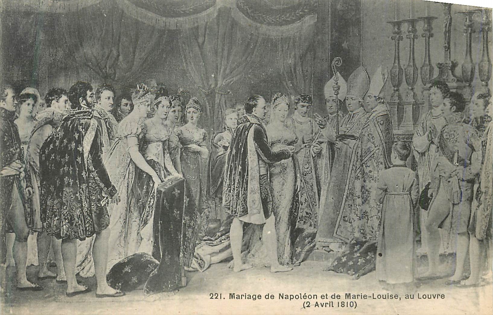 CPA Mariage de Napoleon et de Marie Louise au Louvre (2 Avril 1810)