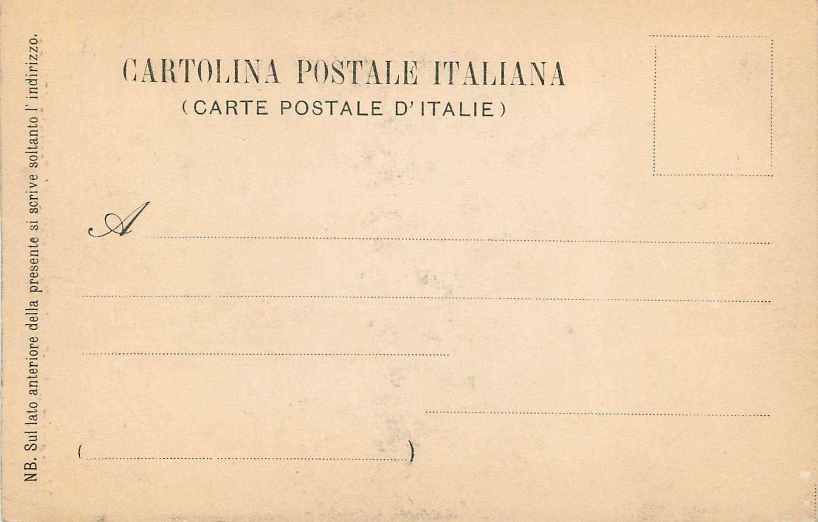 CPA Venezia R Acc di Belle Arti l'Assunta — Rückseite