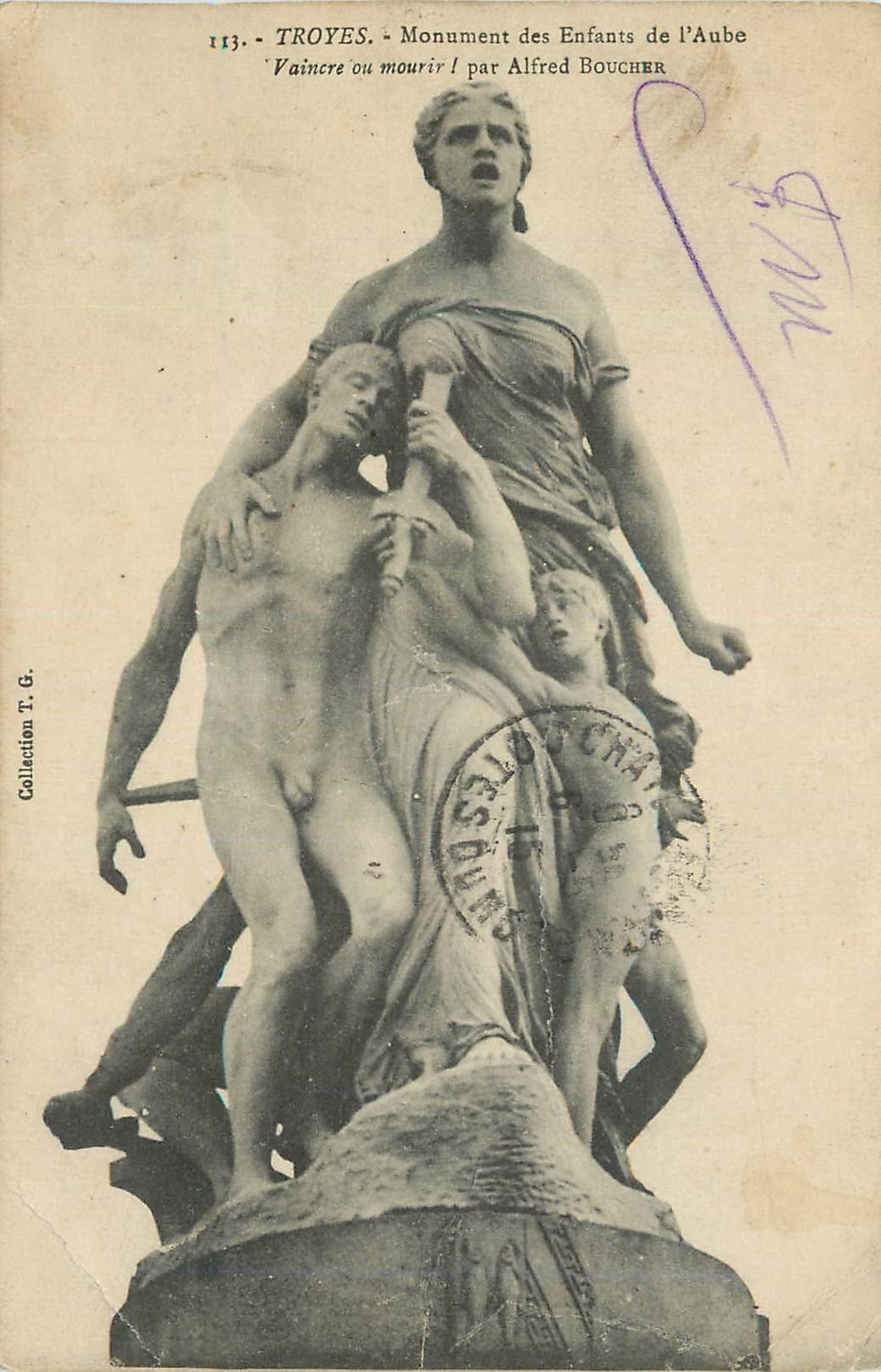 CPA Troyes Monument des Enfants de l'Aube