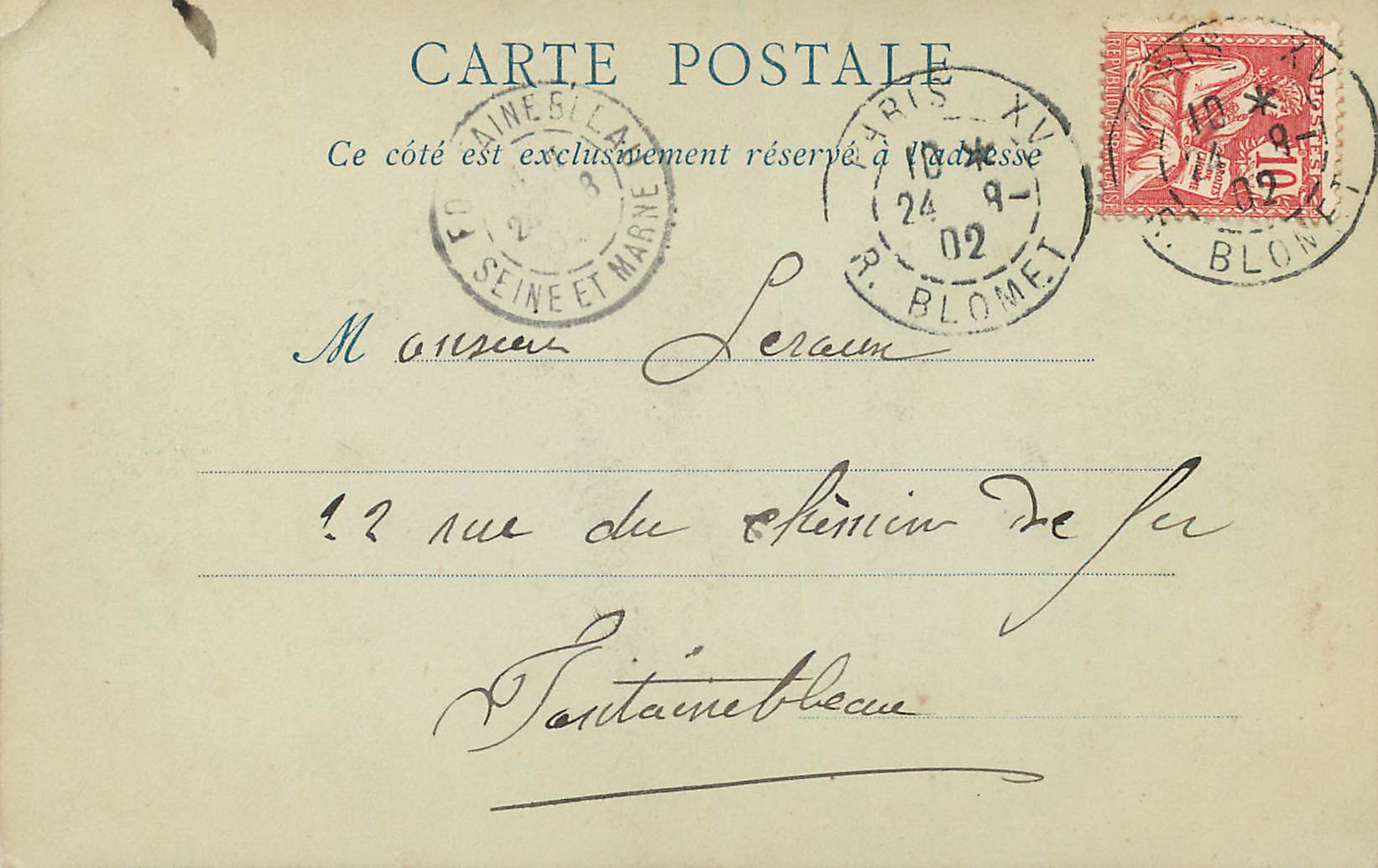 CPA Lyon Abside de l'Egl de Fourviere (carte 1900) — Verso