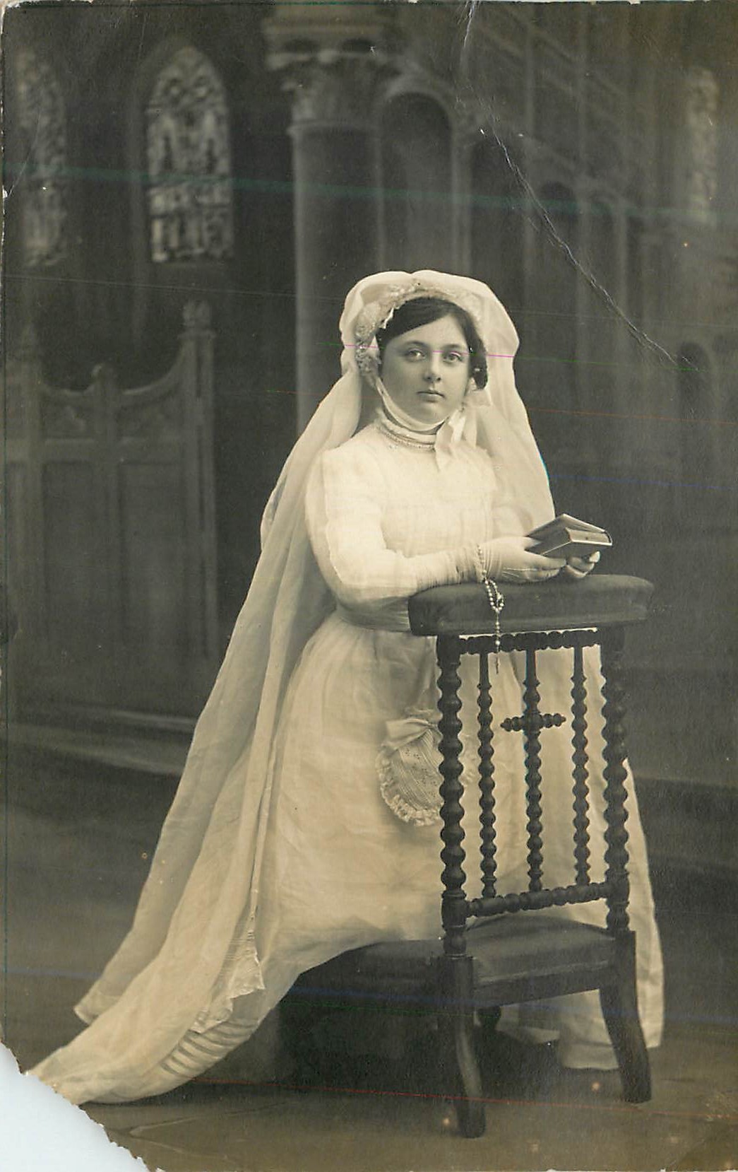 CARTE PHOTO Femme Mariage