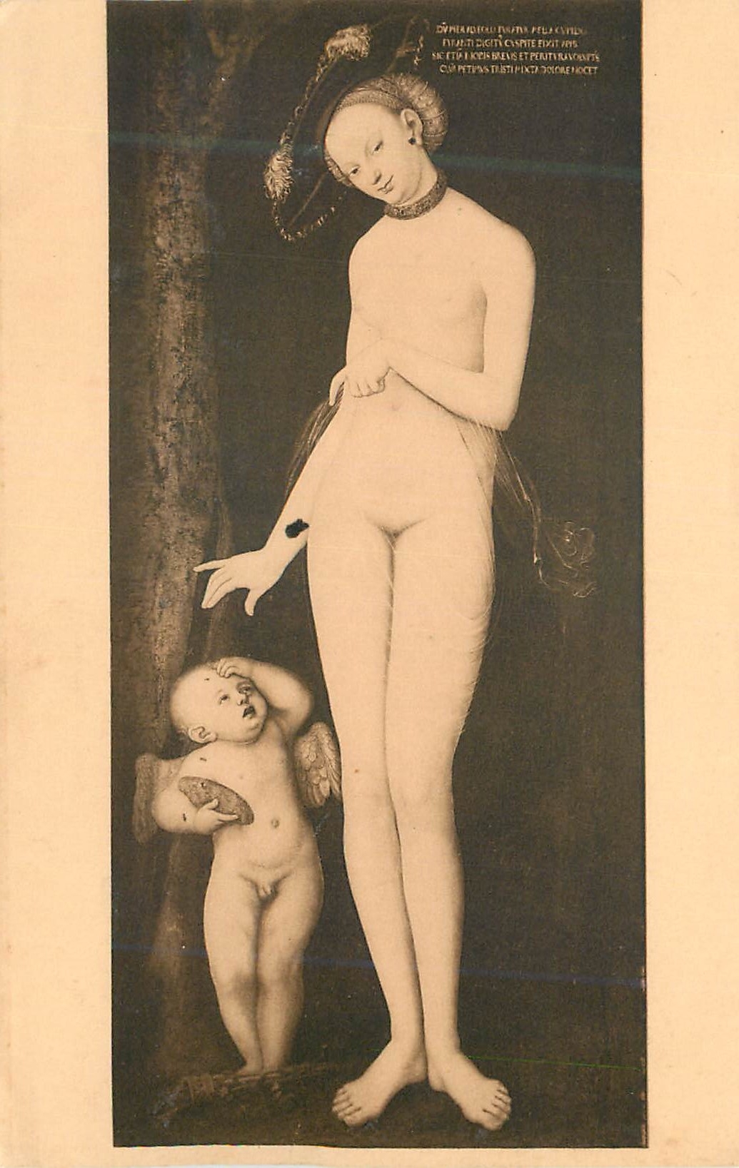 CPA Lucas Cranach (1472 1553) Venus et Amour Venus en Cupidon Musee de Bruxelles
