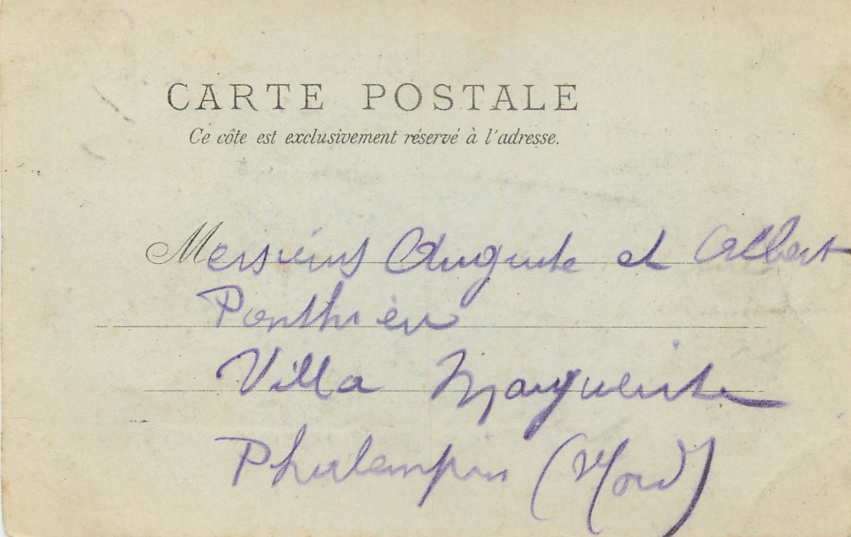 CPA Pierrefitte Nestalas Ancienne Route de Cauterets (carte 1900) — Back