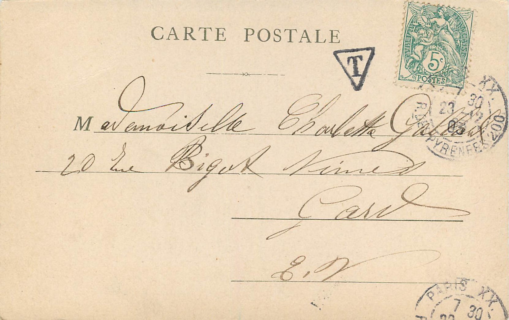 CPA Paris le Palais du Luxembourg — Verso