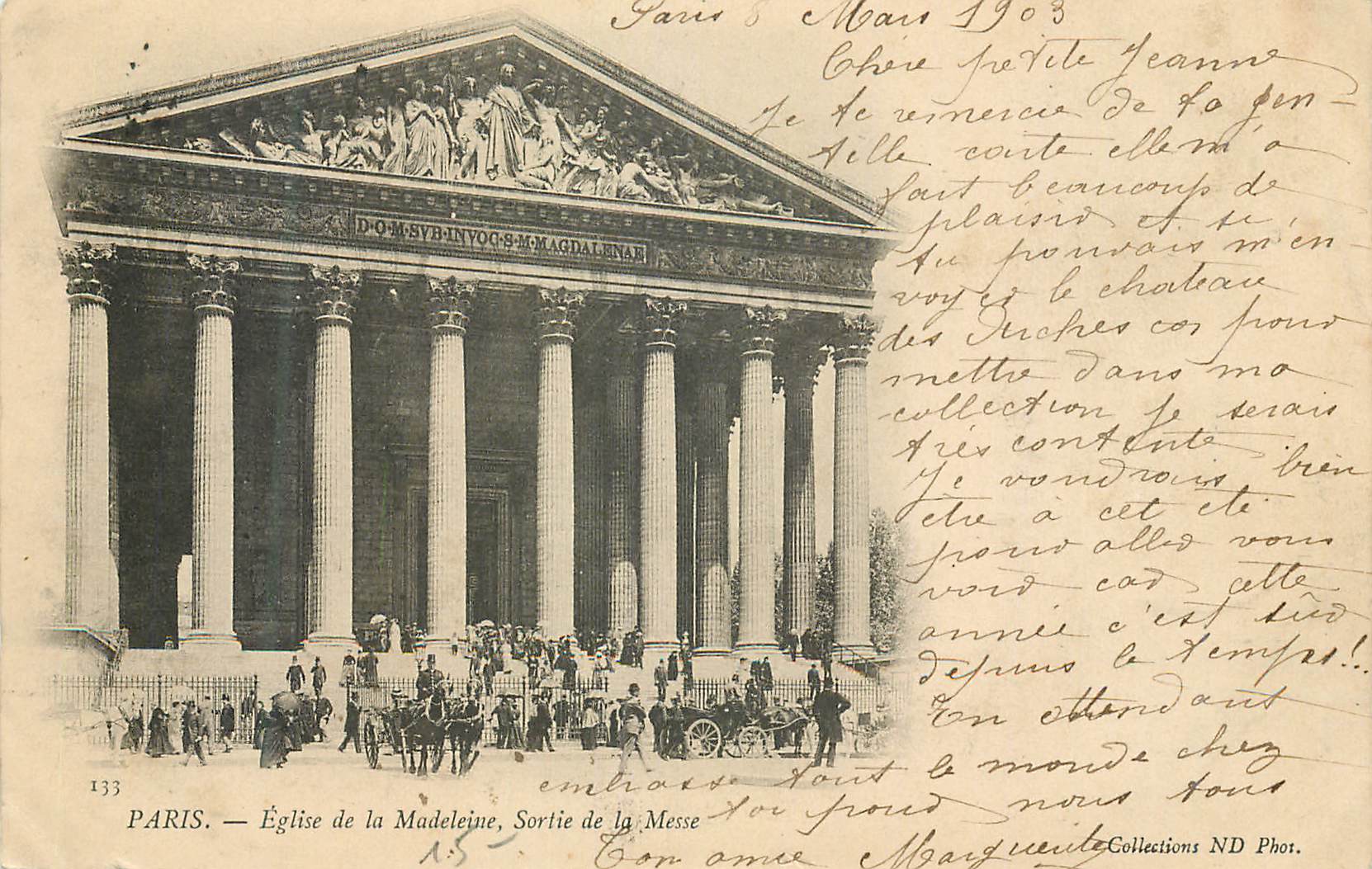 Paris — Église de la Madeleine, Sortie de la Messe — Collections ND Phot.