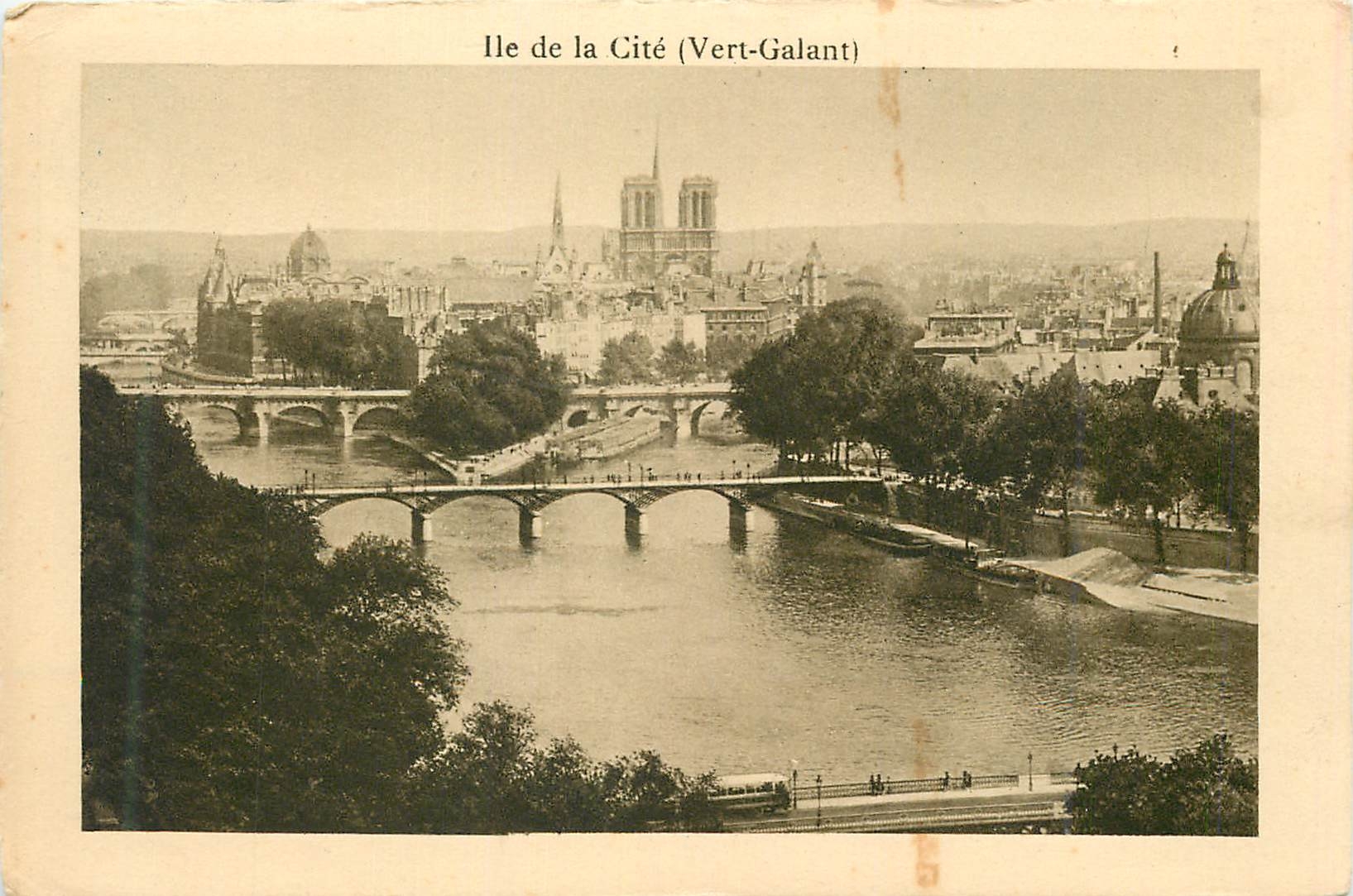 CPA Ile de la Cite (Vert Galant) Paris