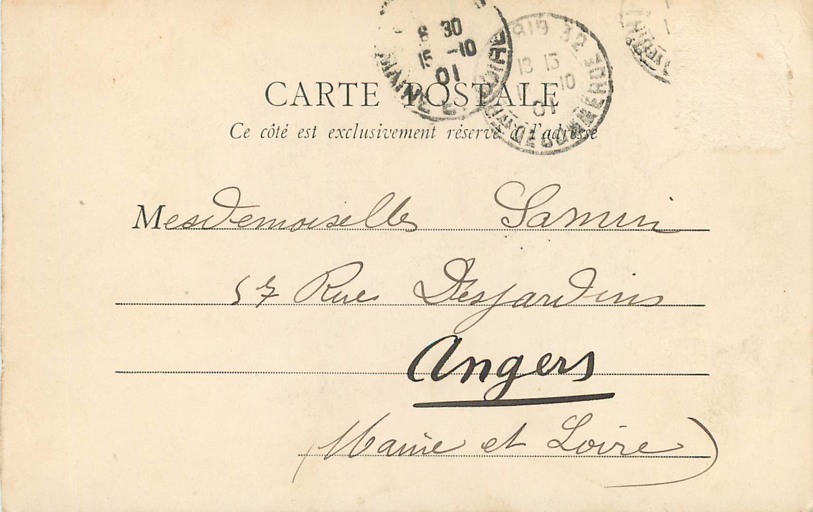 Bois de Boulogne - Cascade et Grotte — B.F., Paris, n°67 — Verso