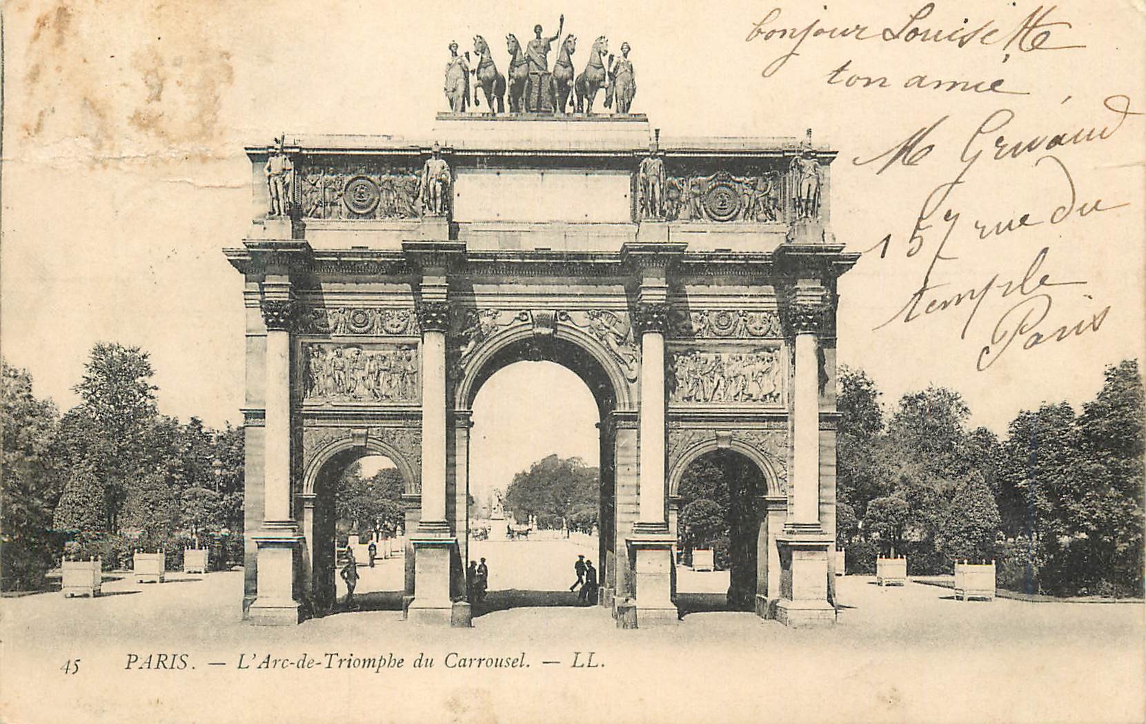 CPA Paris l'Arc du Triomphe du Carrousel