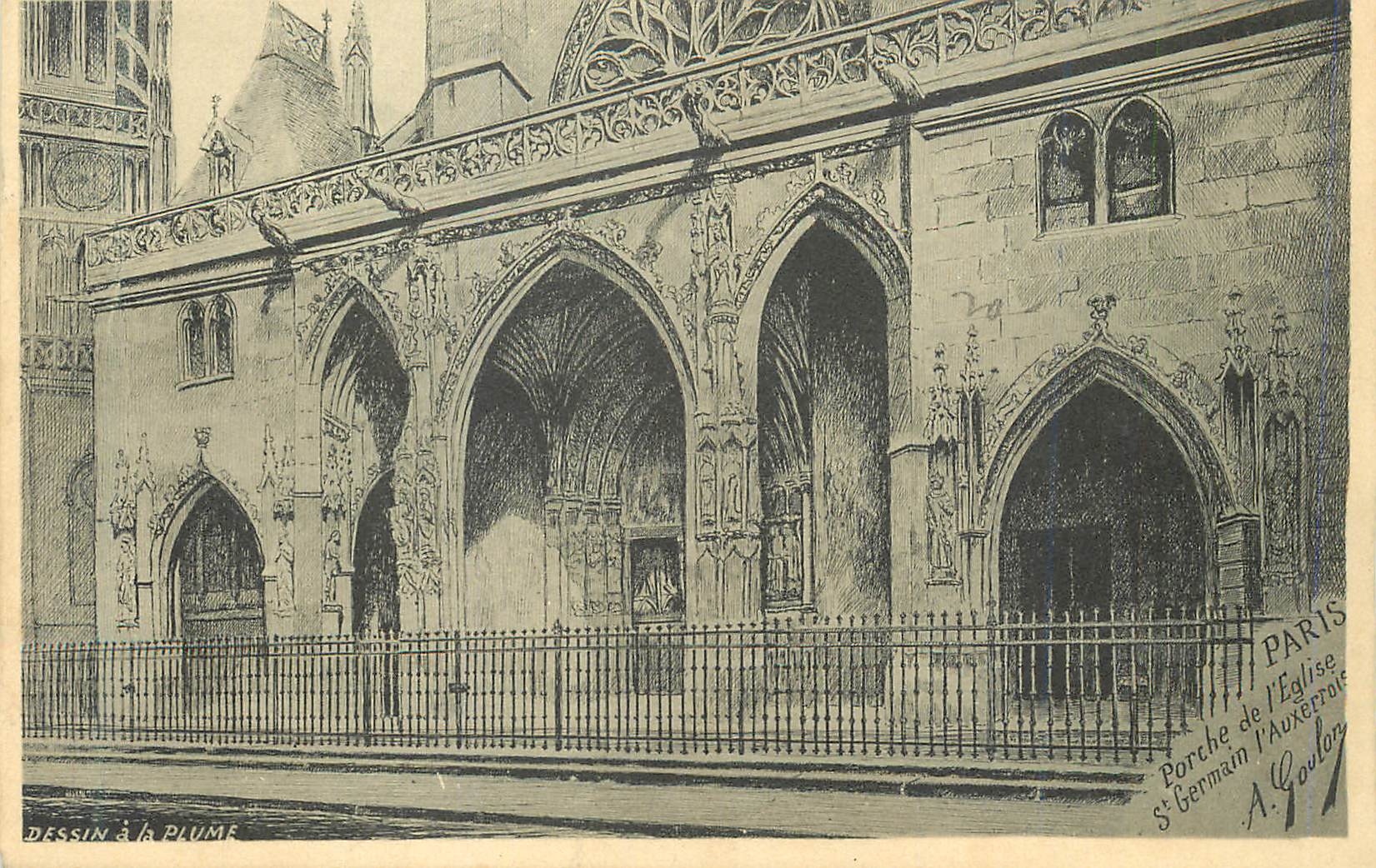 CPA Paris Porche de l'Eglise St Germain l'Auxerrois