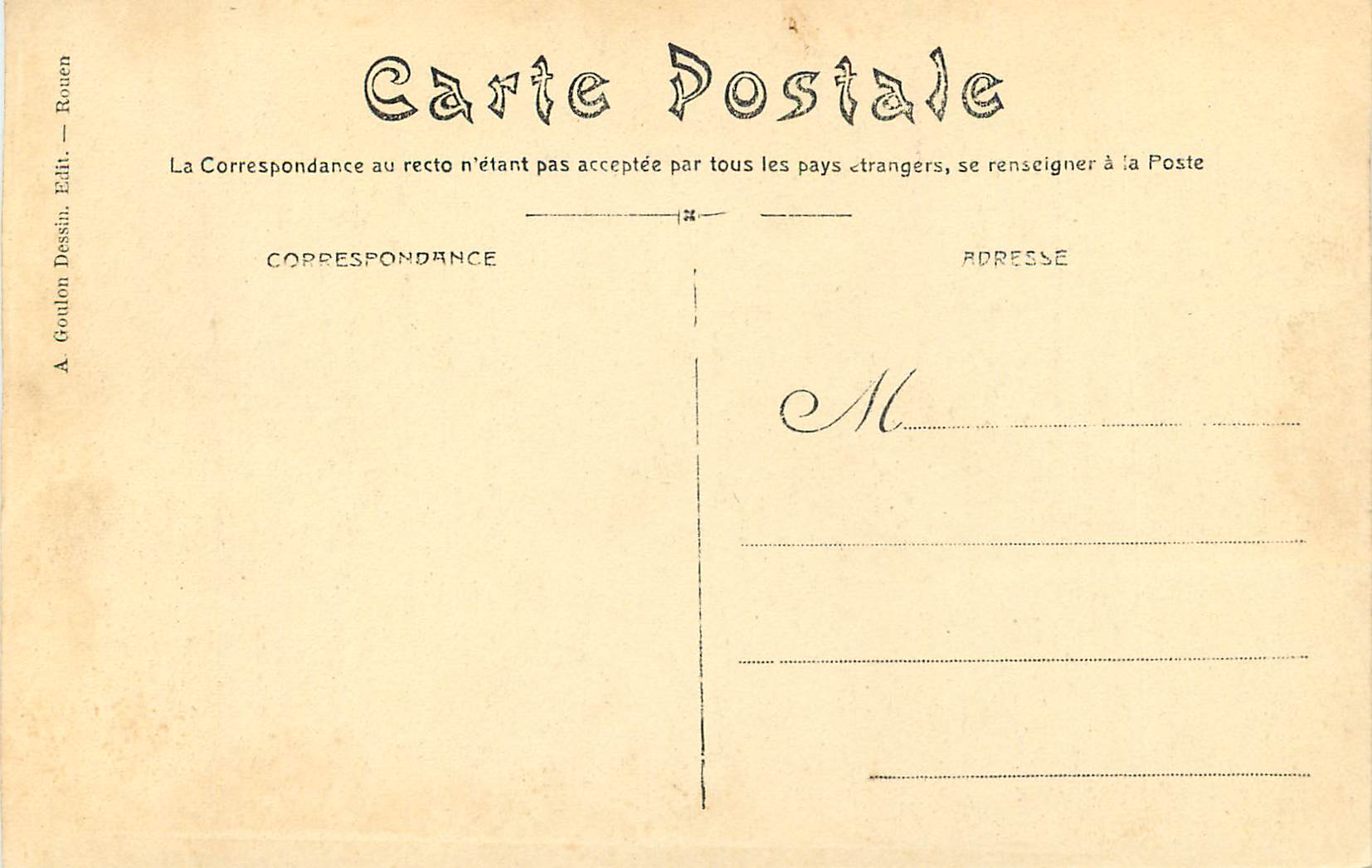 CPA Paris Porche de l'Eglise St Germain l'Auxerrois — Verso