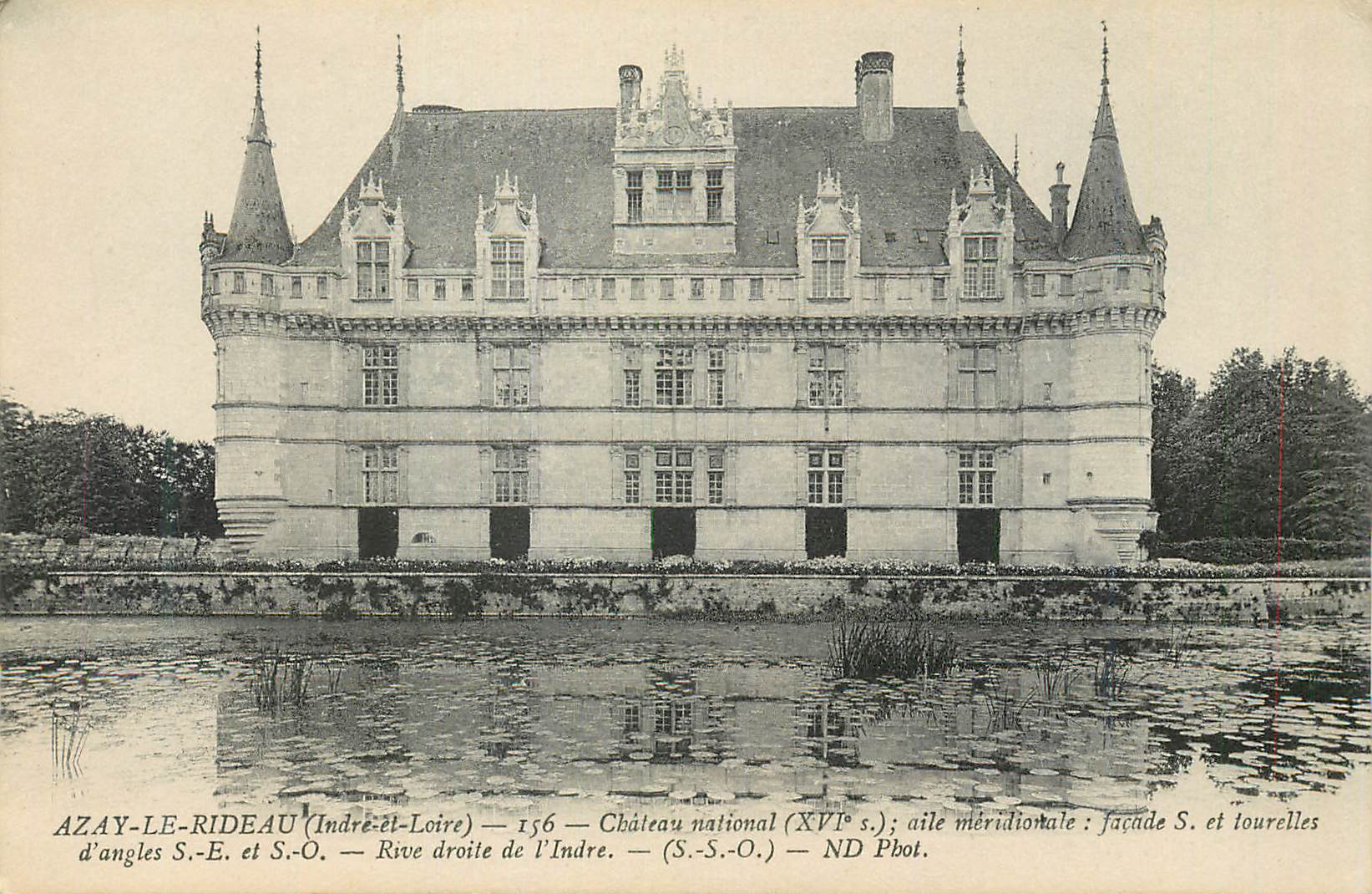 CPA Azay  le Rideau (Indre et Loire) Chateau National (XVIe s) Aile Meridionale