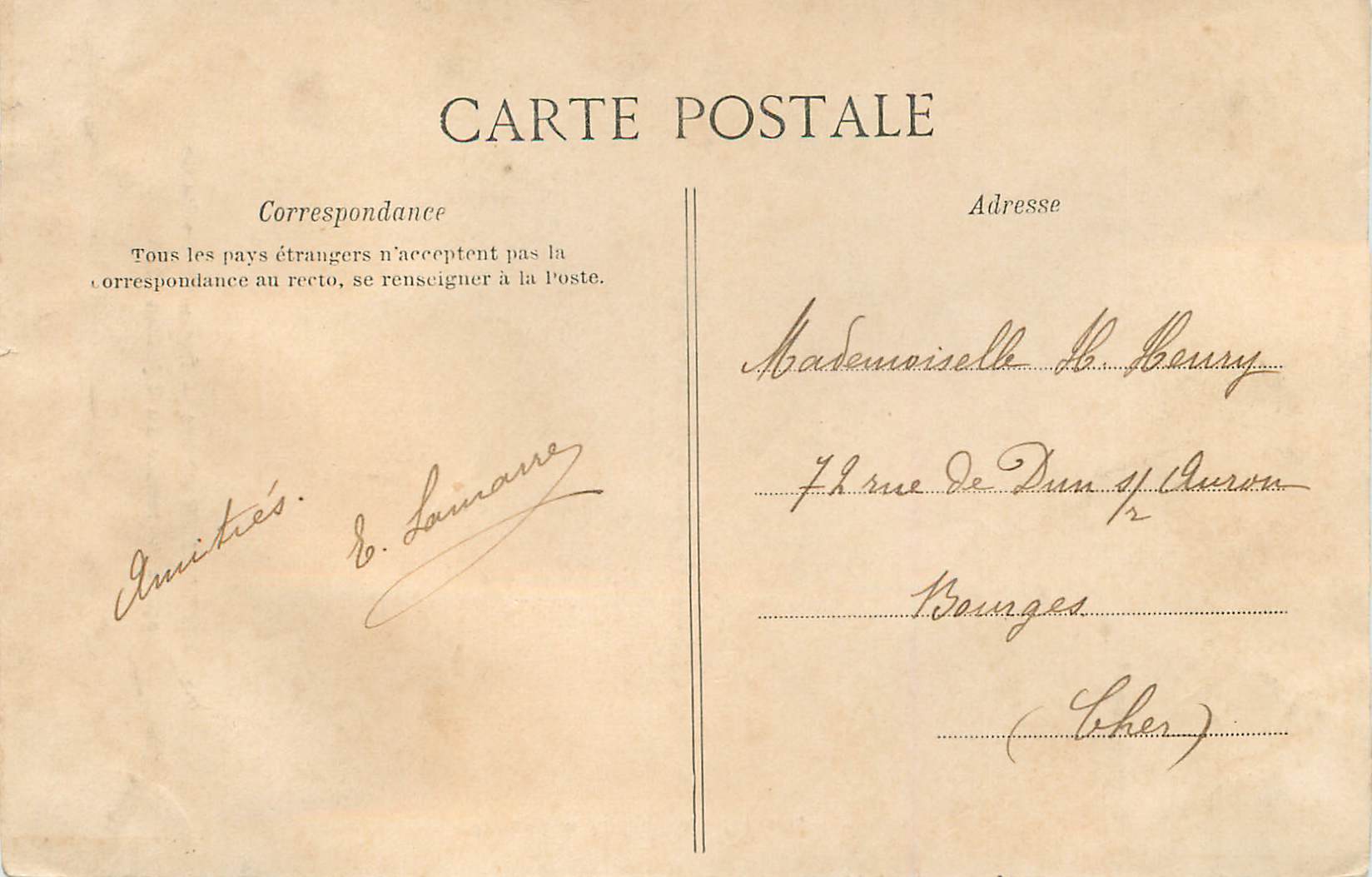 CPA Mortagne (Orne) Eglise Notre Dame apres l'Incendie du 2 Juillet 1887 — Rückseite