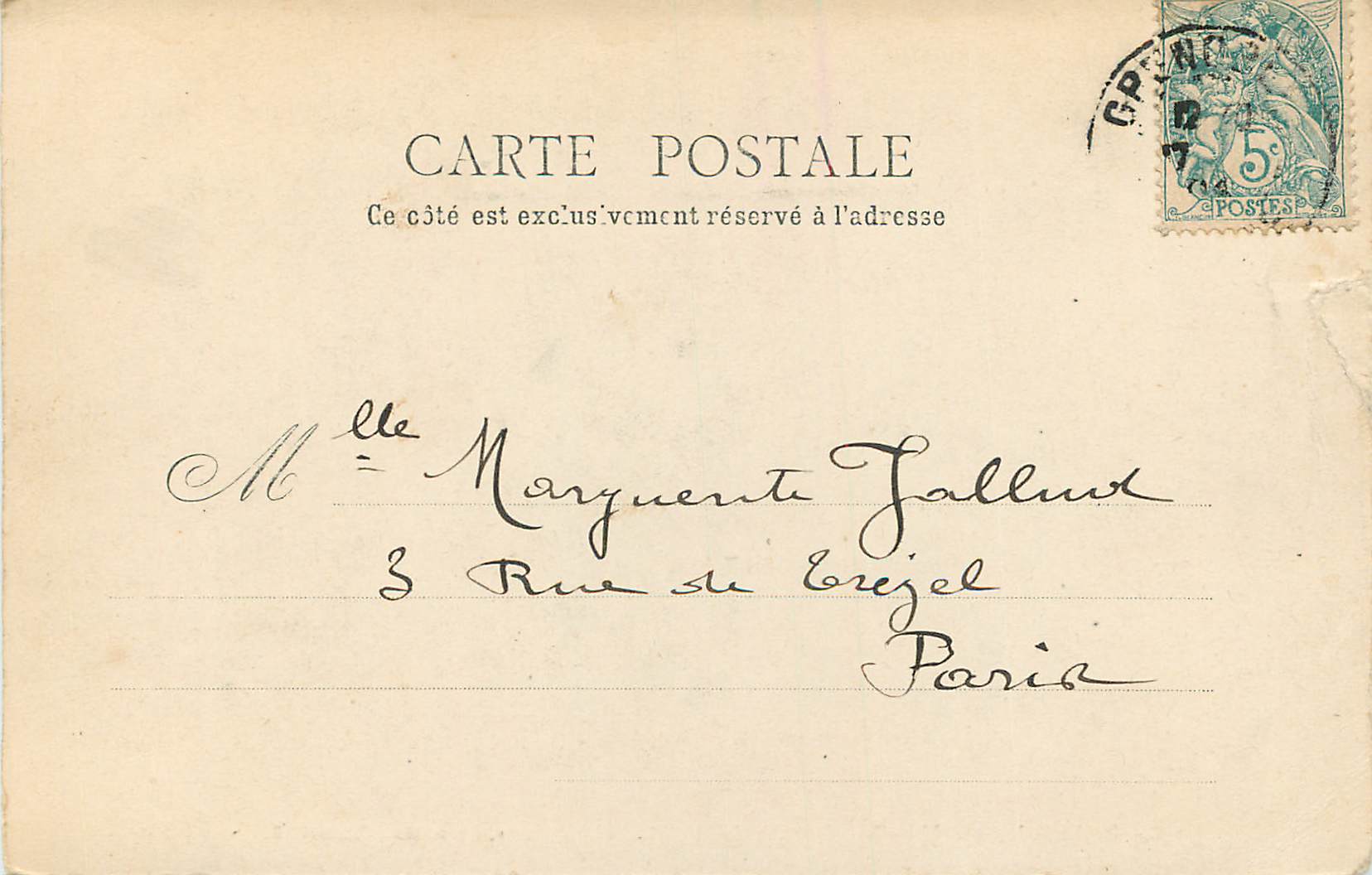 CPA Environs de Grenoble Tour sans Venin — Rückseite