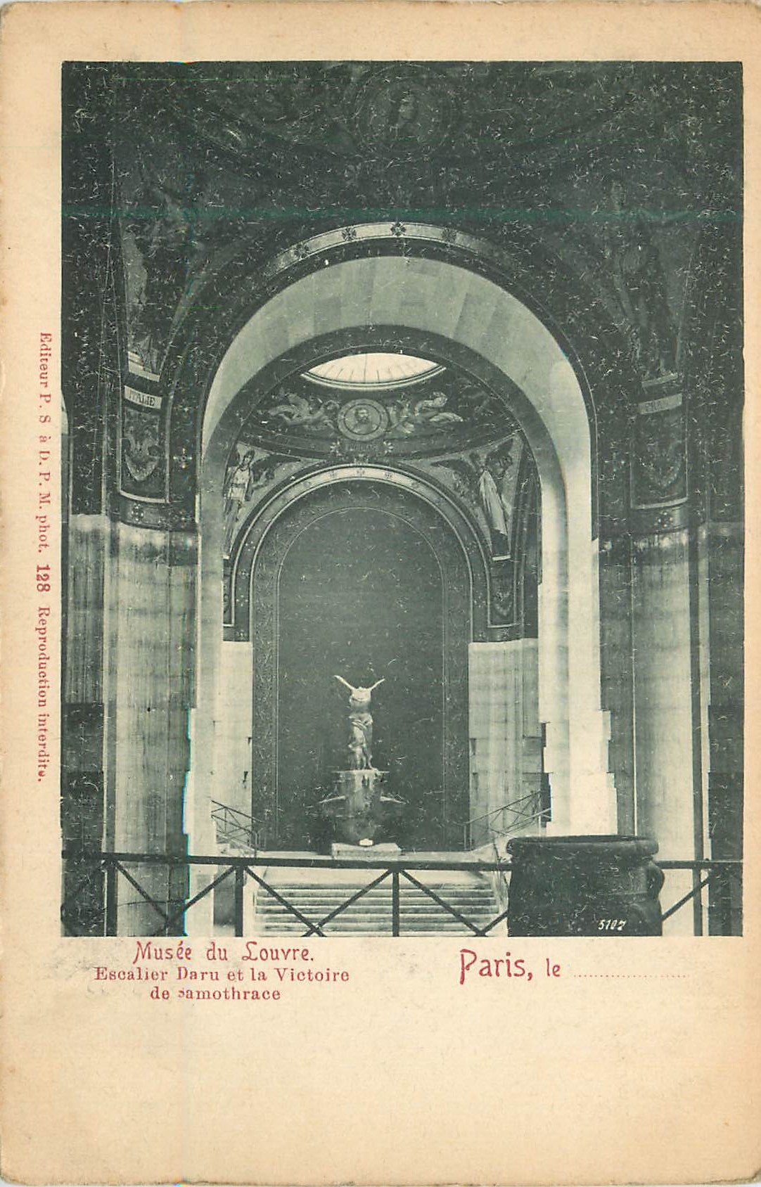 CPA Musee du Louvre Escalier Daru et la Victoire de Samothrace