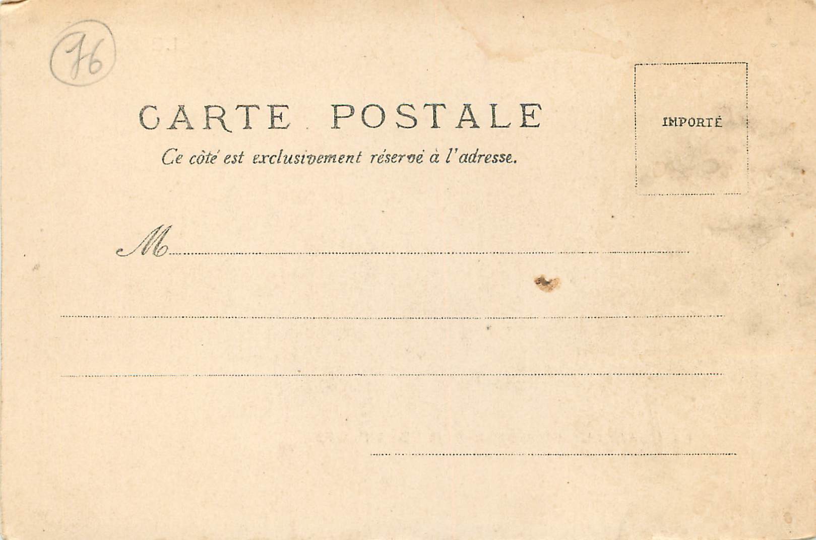 CPA le Havre la Chapelle de Notre Dame des Flots — Rückseite