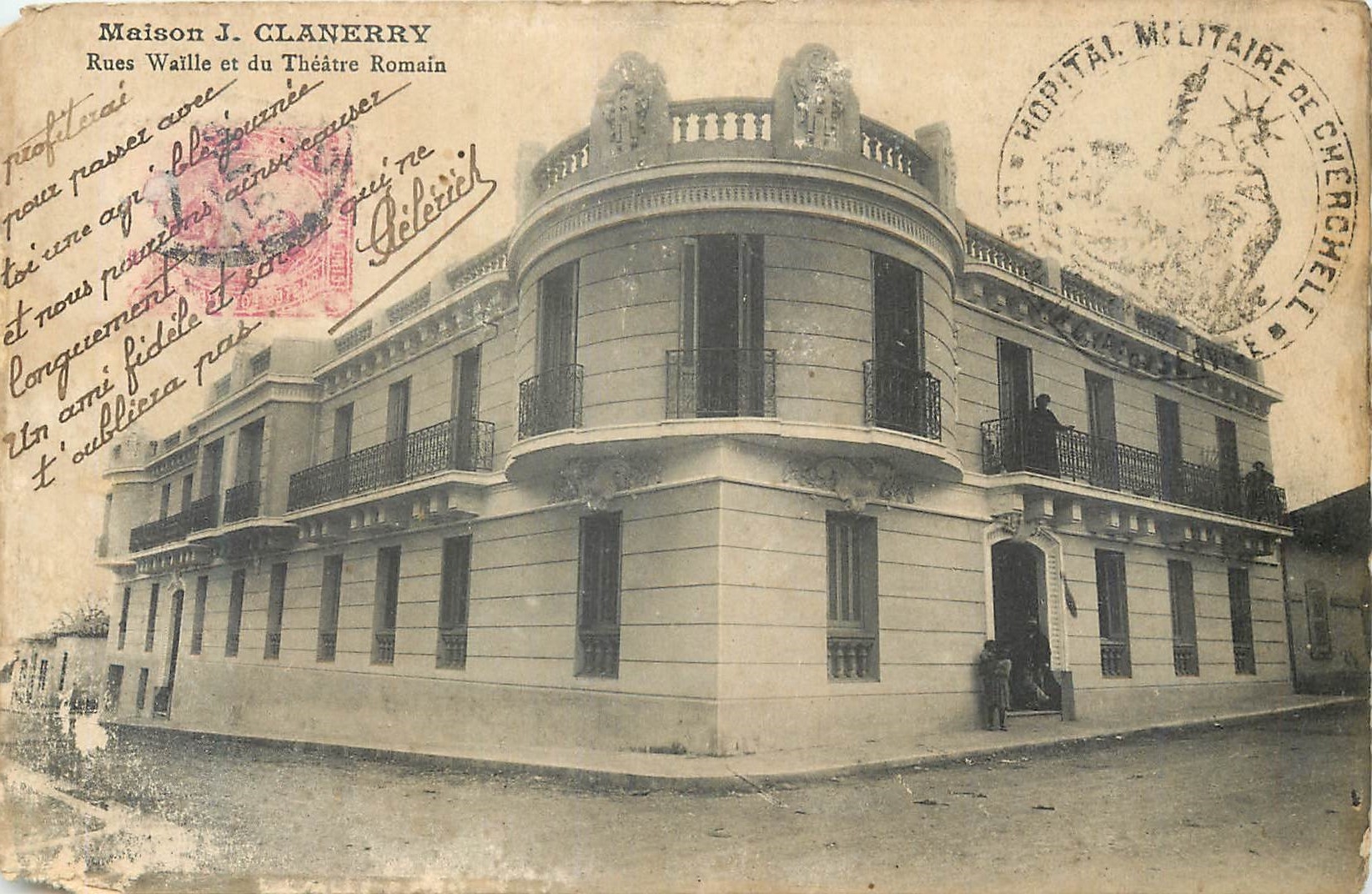 CPA Maison L Clanerry Rues Walle et du Theatre Romain Cherchell