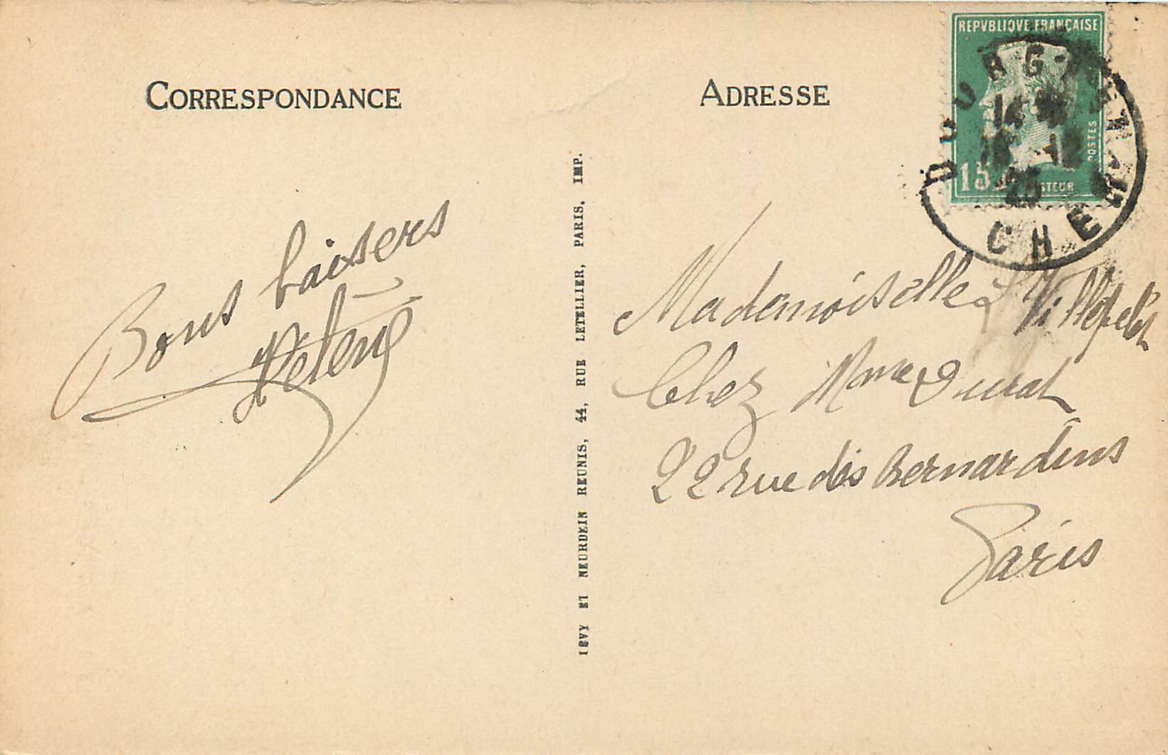 CPA Bourges Ancien Hotel de Ville fin du XVe siecle — Verso