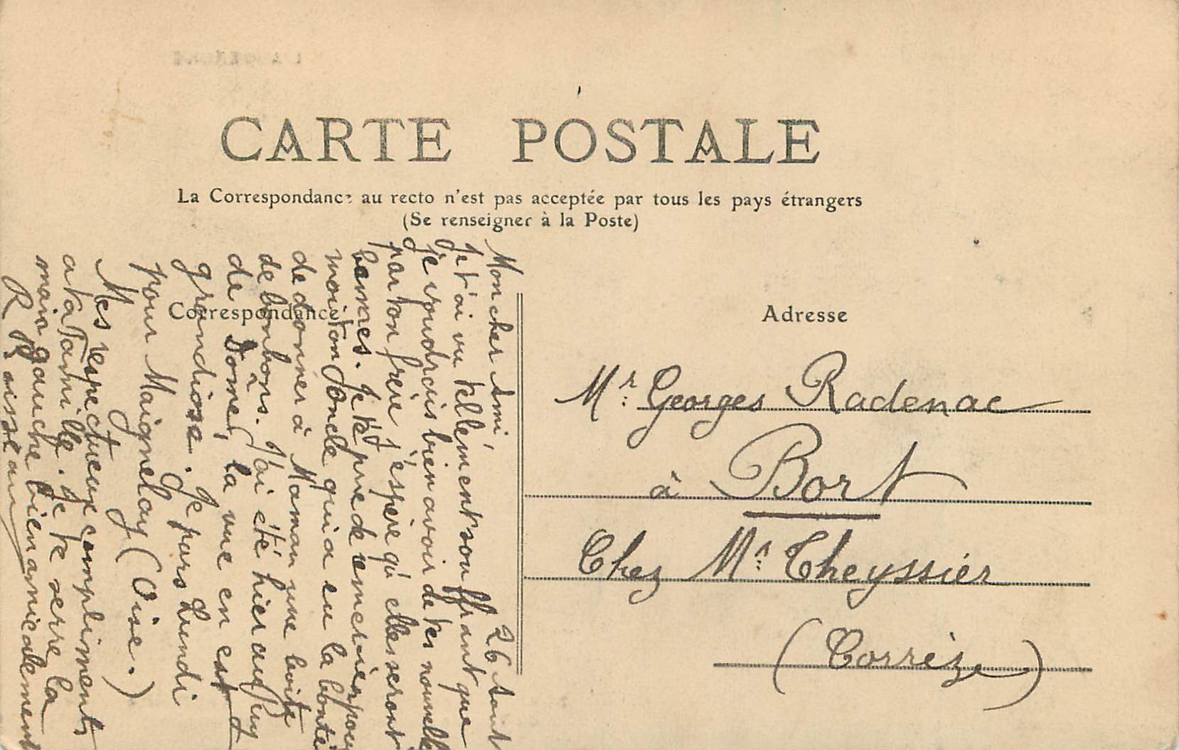 Gipfel des Puy-de-Dôme — Ruinen des Tempels Merkur und das Observatorium — Auvergne, M.T. n°354 — Rückseite
