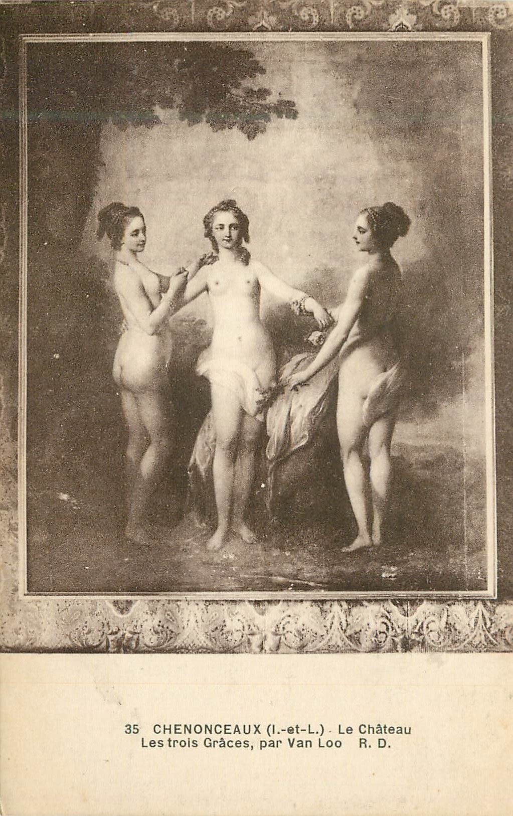 CPA Chenonceaux (l et L) le Chateau les Trois Graces par Van Loo