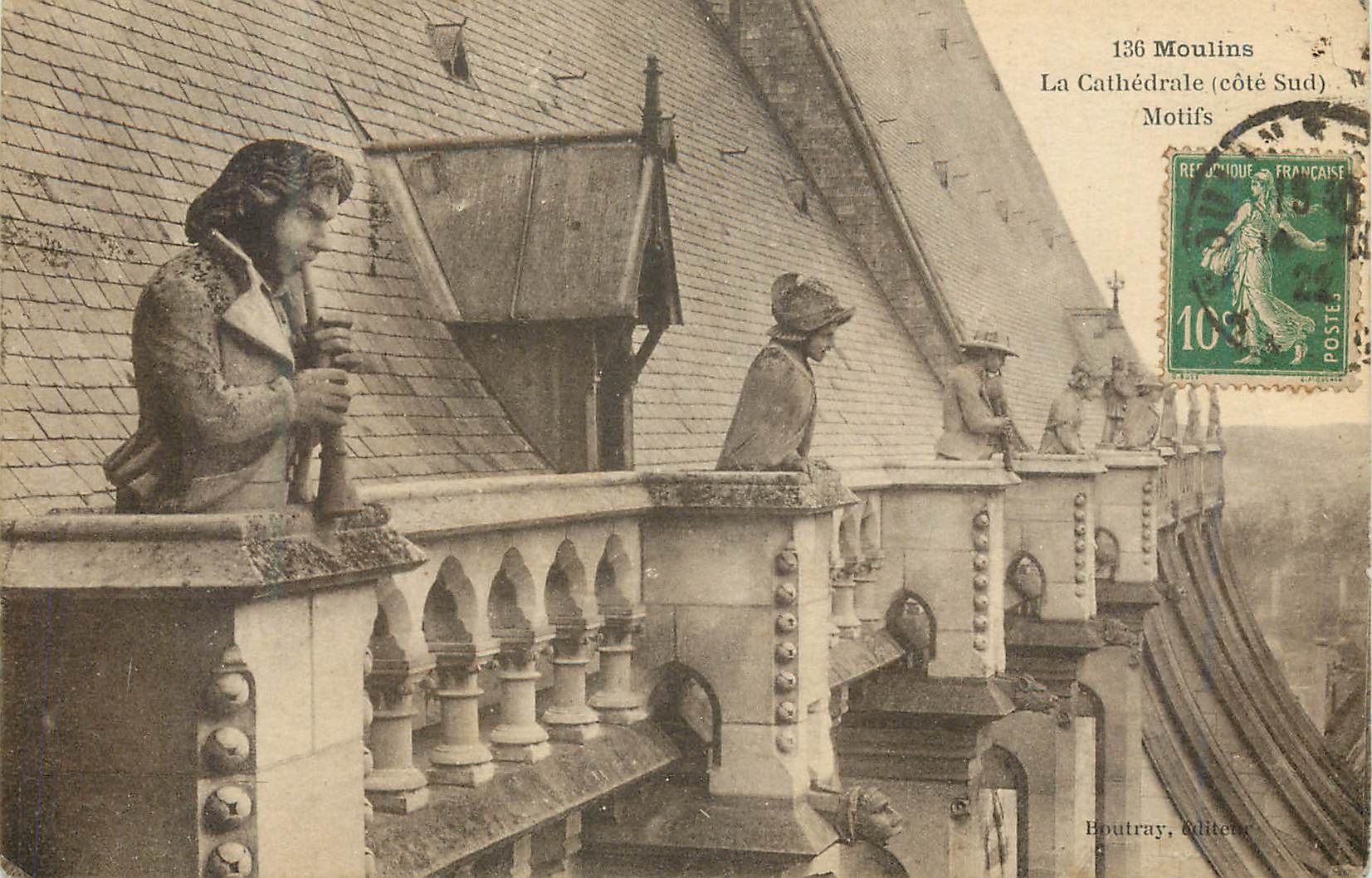 CPA Moulins la Cathedrale (Cote Sud) Motifs