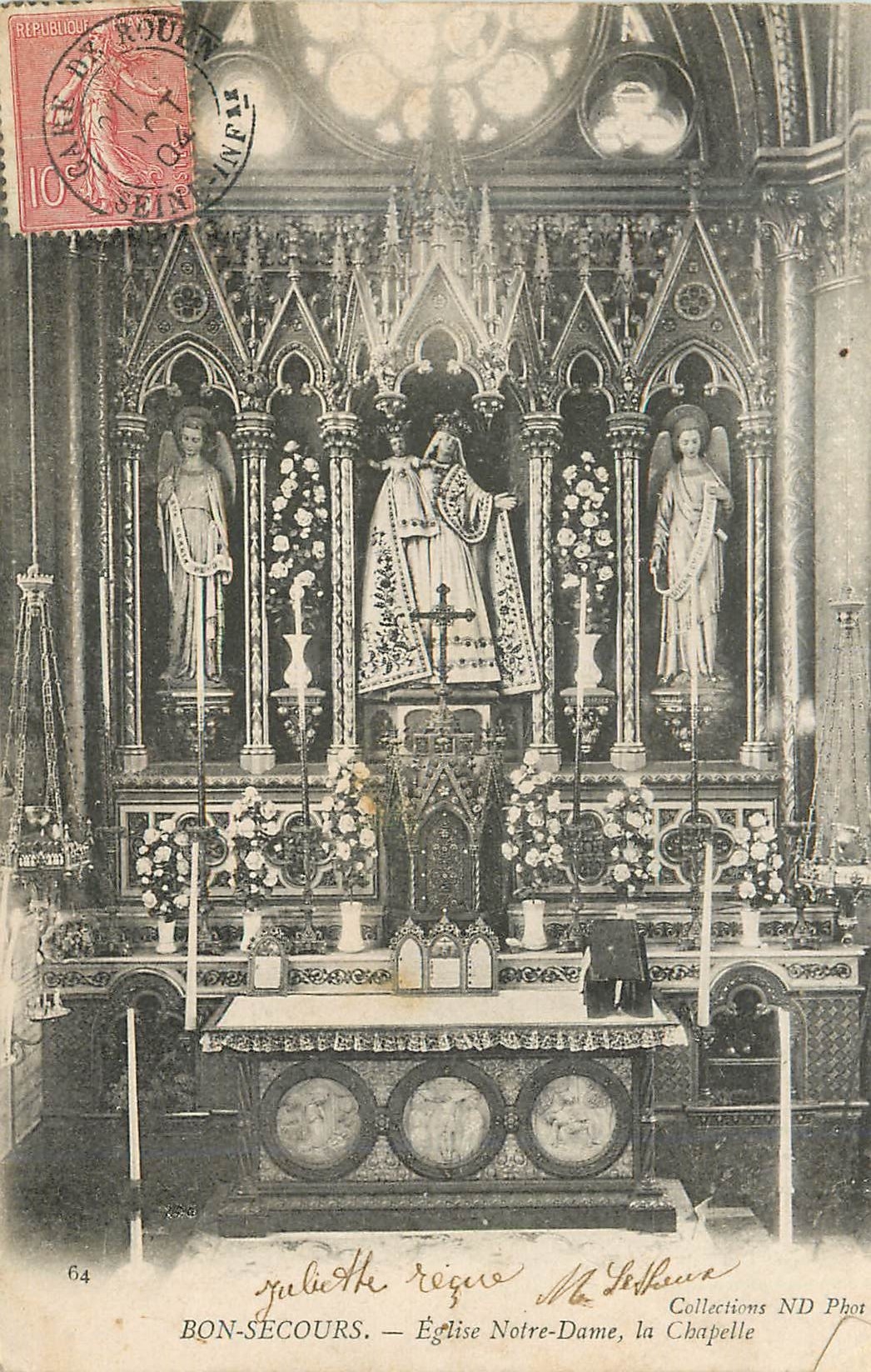 CPA Bon Secours Eglise Notre Dame la Chapelle