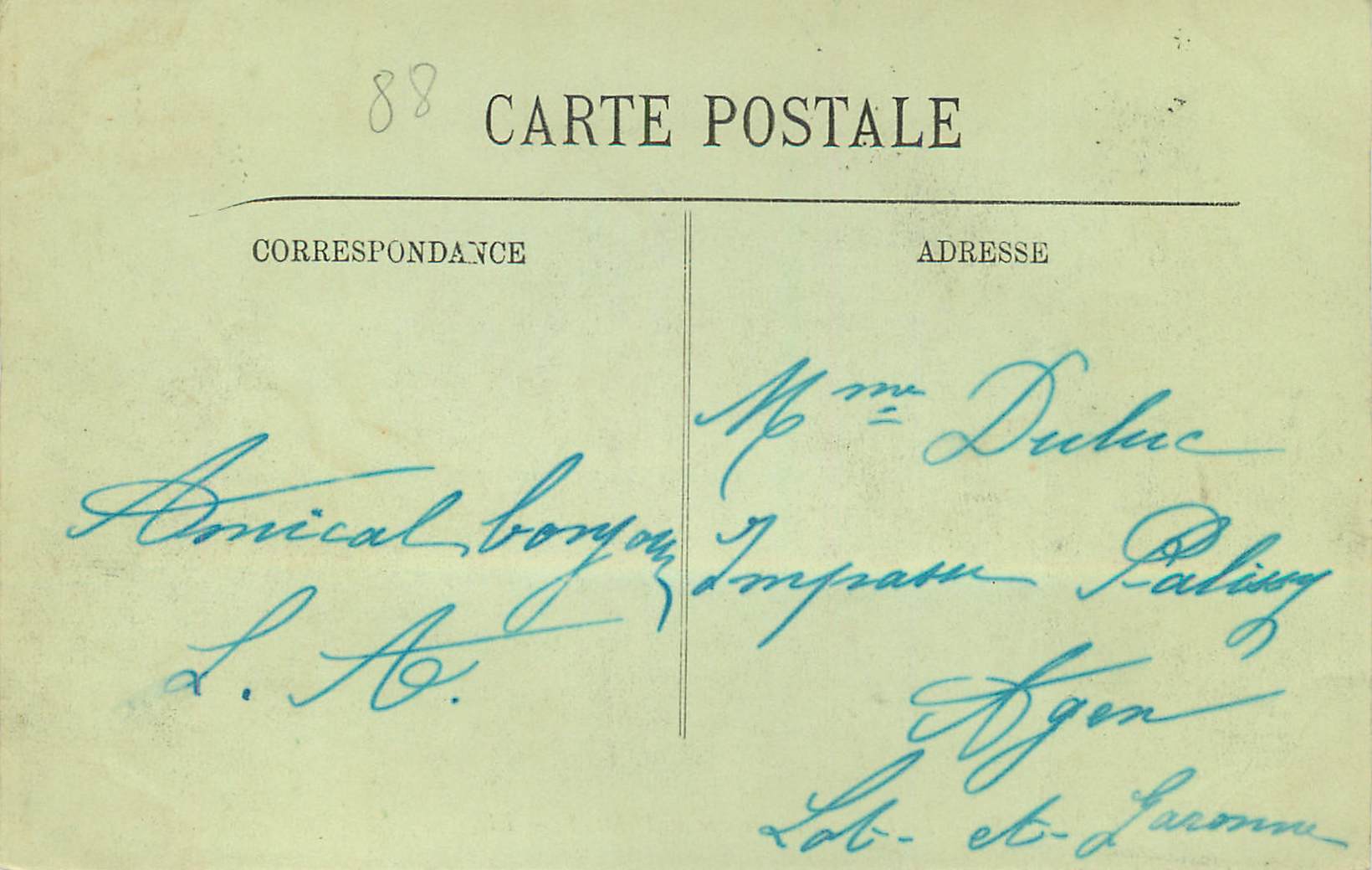 Gérardmer — La Vallée des Lacs vue du Hohneck — LL. n°159 — Verso
