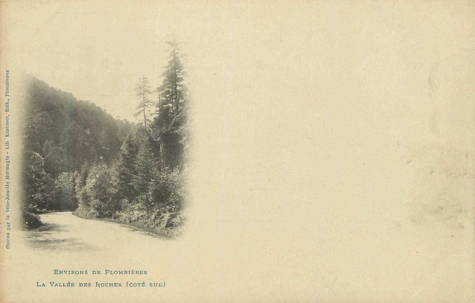 Entornos de Plombières — La Valle de las Rocas (lado sur) — Lib. Kastener, Éd. Hermayls