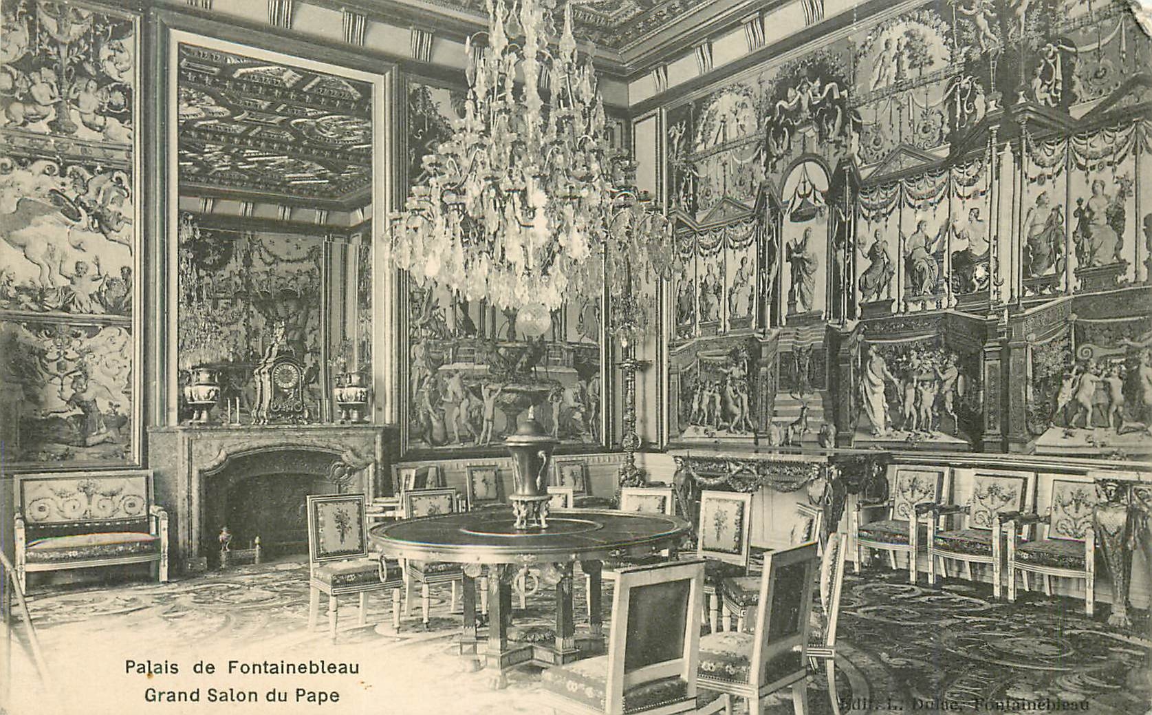 Palacio de Fontainebleau — Salón Grande del Papa — I.P.M. París