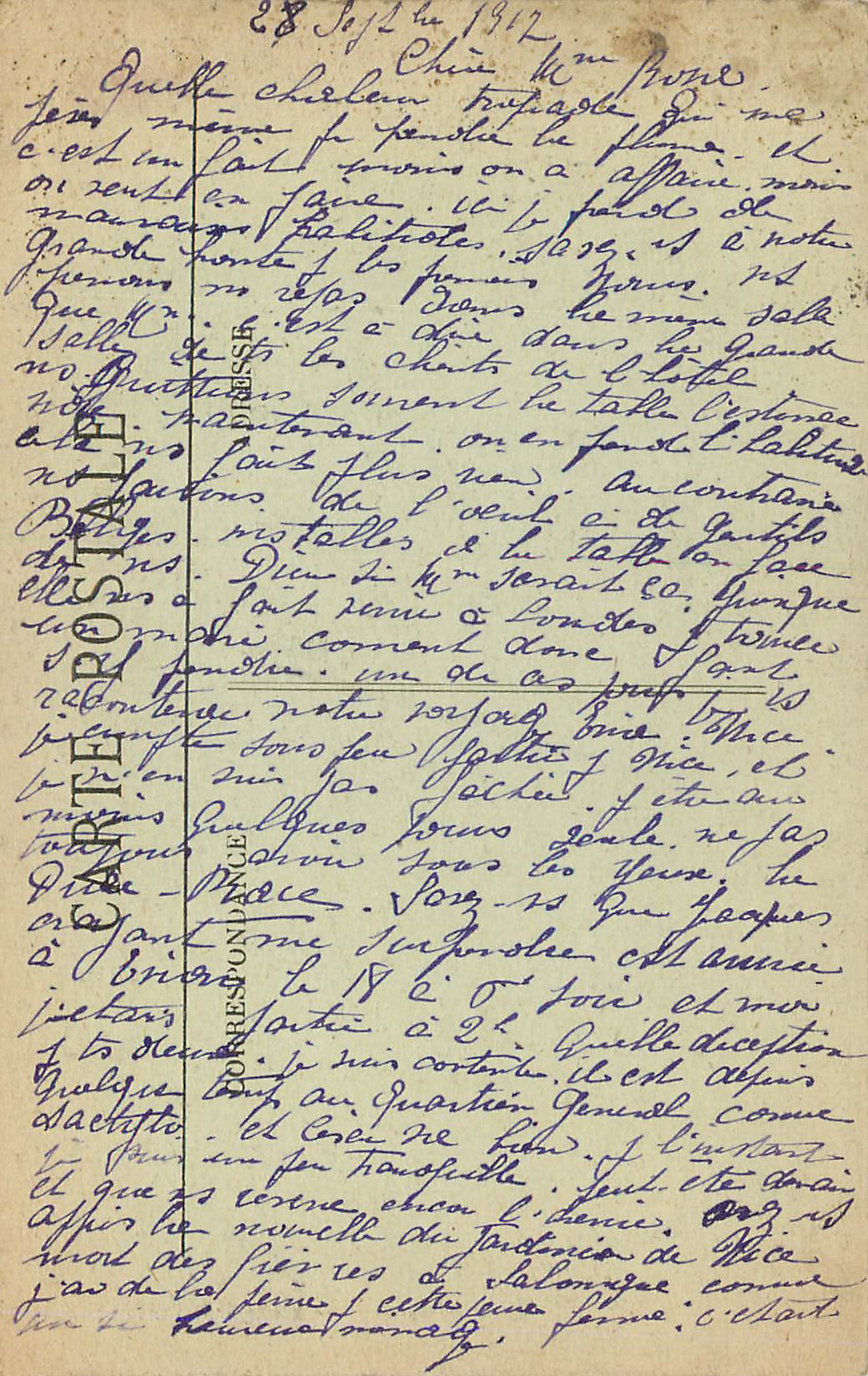 CPA de Lourdes Portez lui — Verso