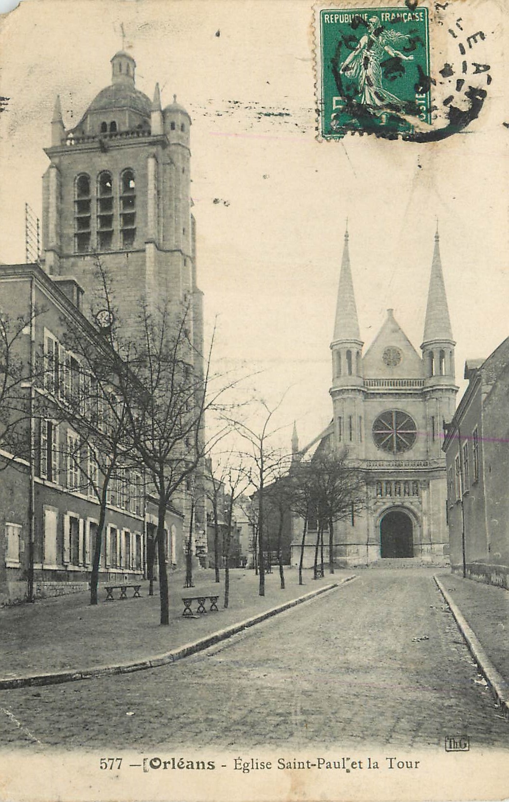 CPA Orleans Eglise Saint Paul et la Tour