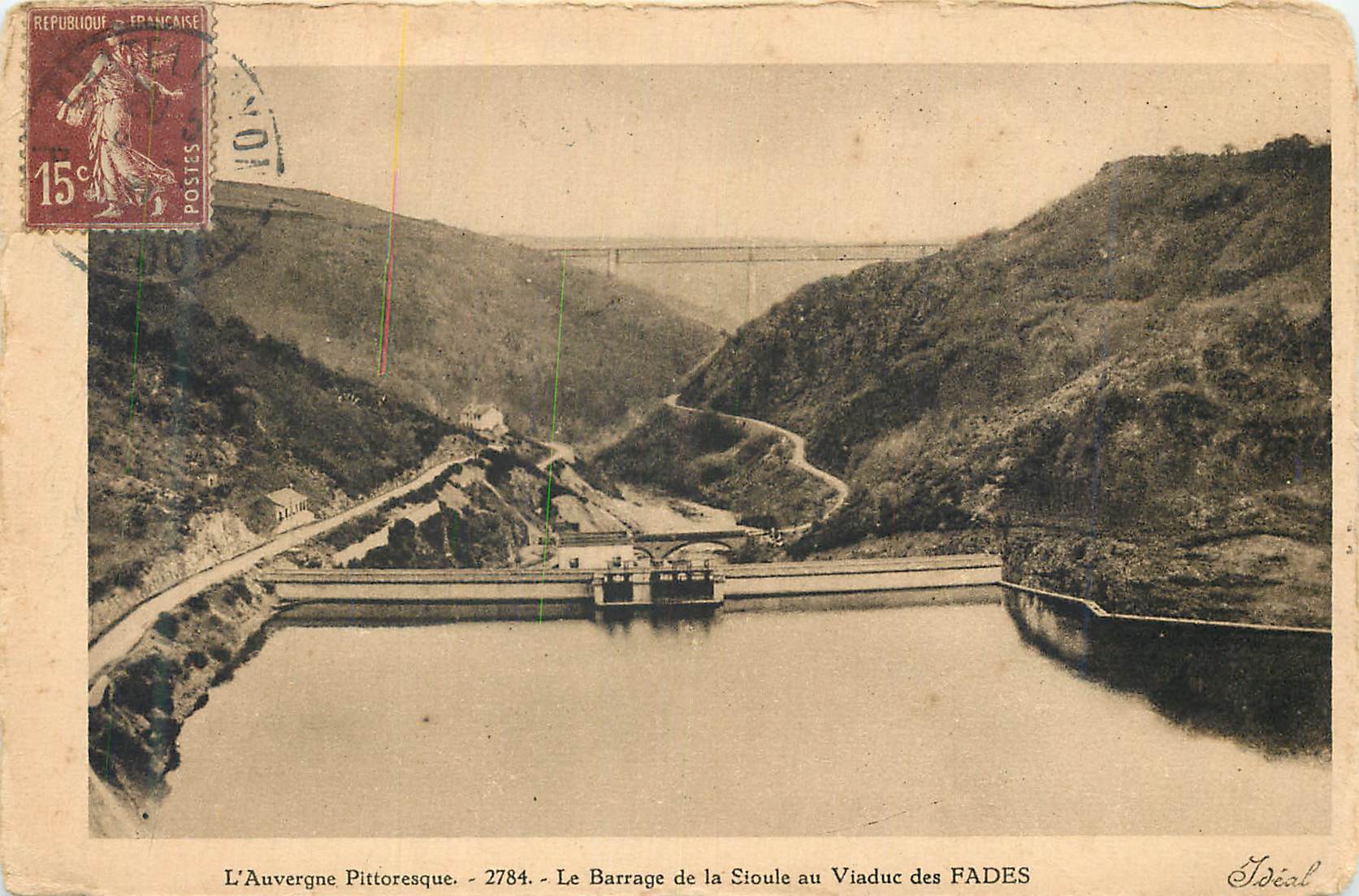 CPA l'Auvergne Pittoresque le barrage de la Sioule Viadue des Fades