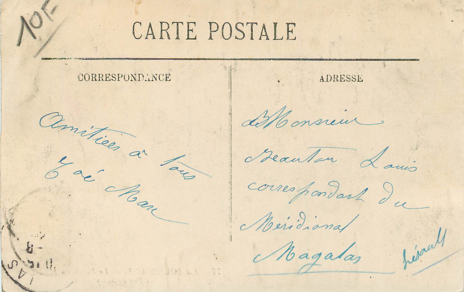 CPA la Bourboule la Vallee du Mont Dore et le Puy de Sancy — Rückseite