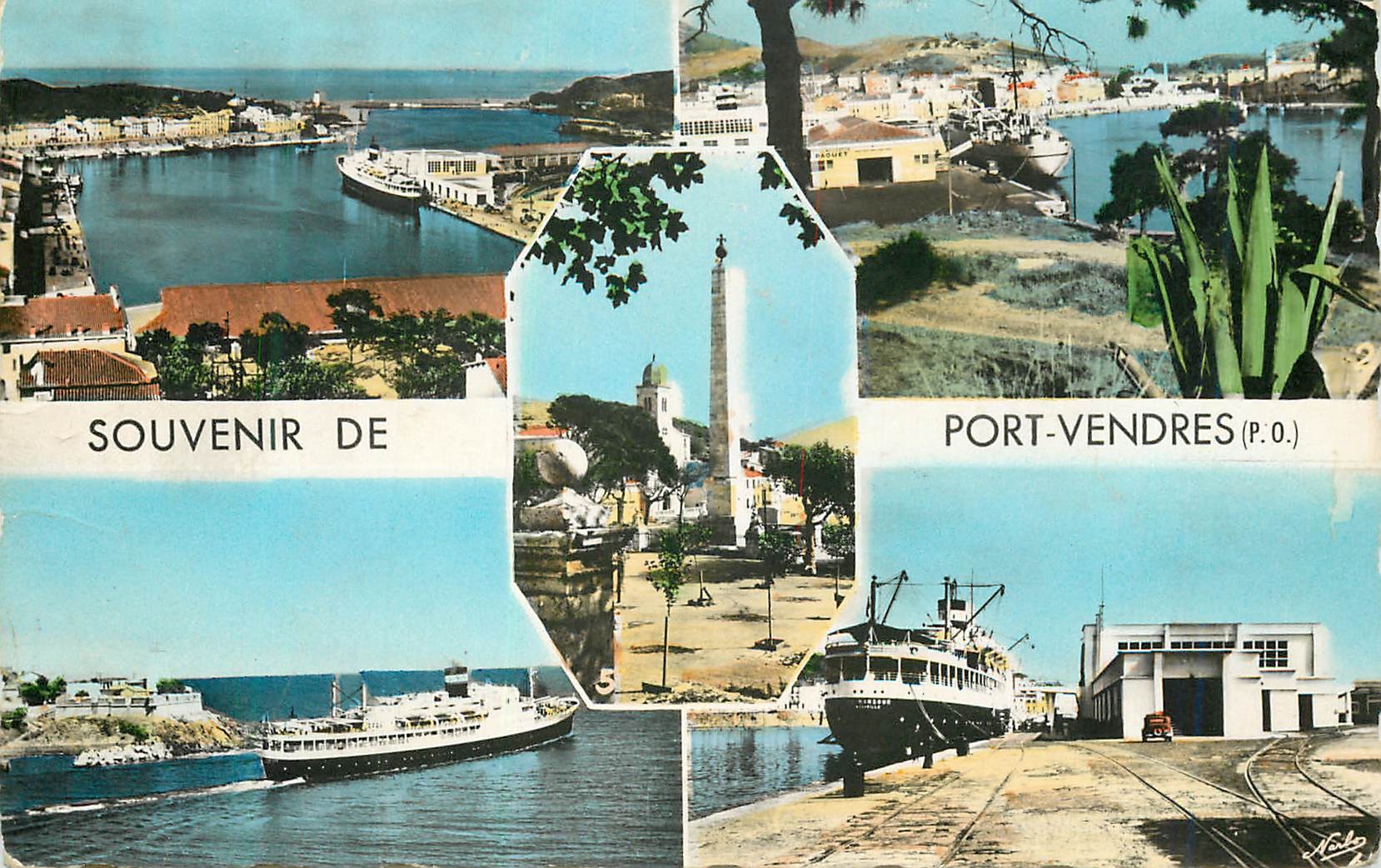 CPM Souvenir de Port Vendres Vue Generale Bateau