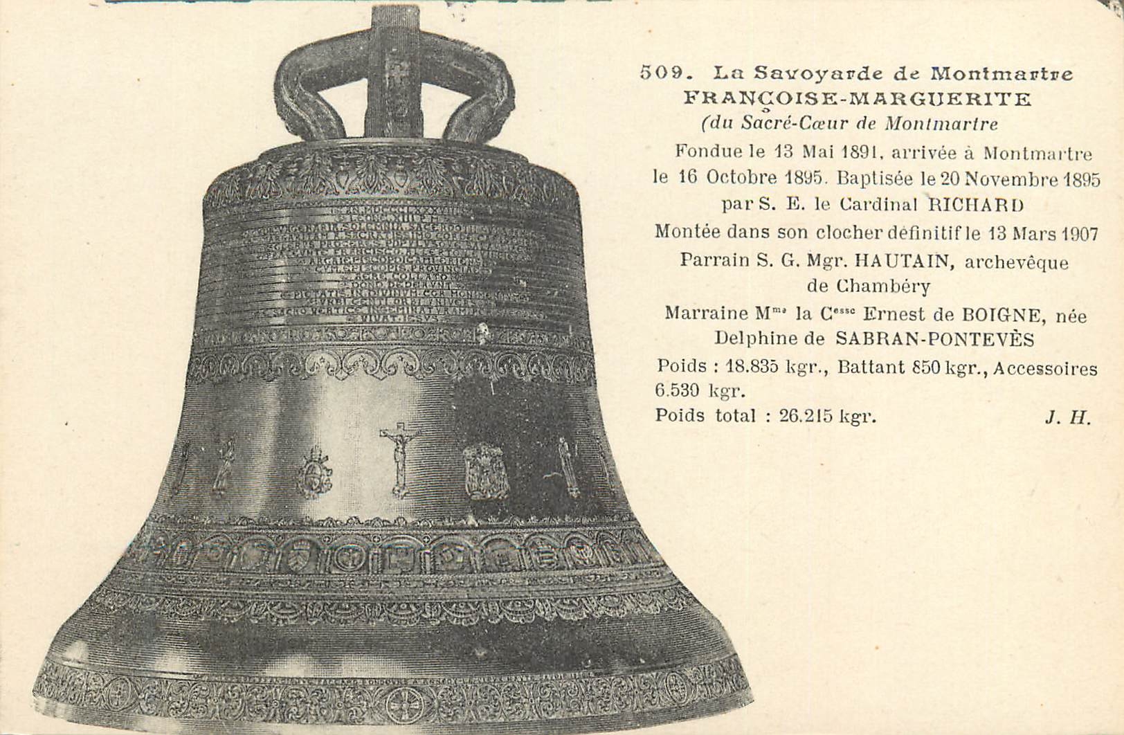 CPA la Savoyarde de Montmartre Francoise Marguerite Fondue le 13 Mai 1891 Arrivee a Montmartre le 16 Octobre 1895