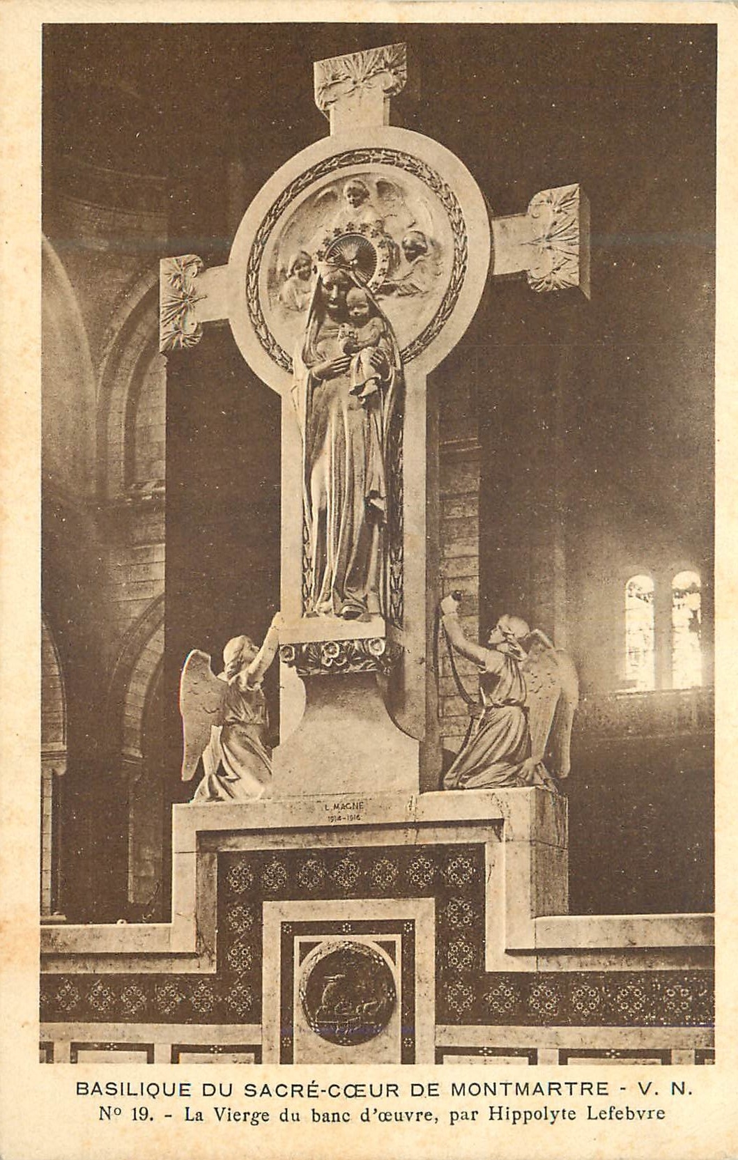 CPA Basilique du Sacre Coeur de Montmartre la Vierge du Banc d'Oeuvre par Hippolyte Lefebvre