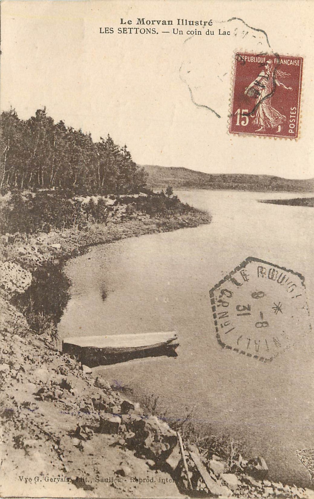 CPA le Morvan Illustre les Settons un coin du Lac