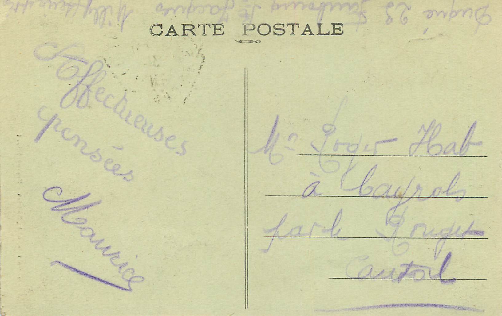 CPA le Morvan Illustre les Settons un coin du Lac — Rückseite