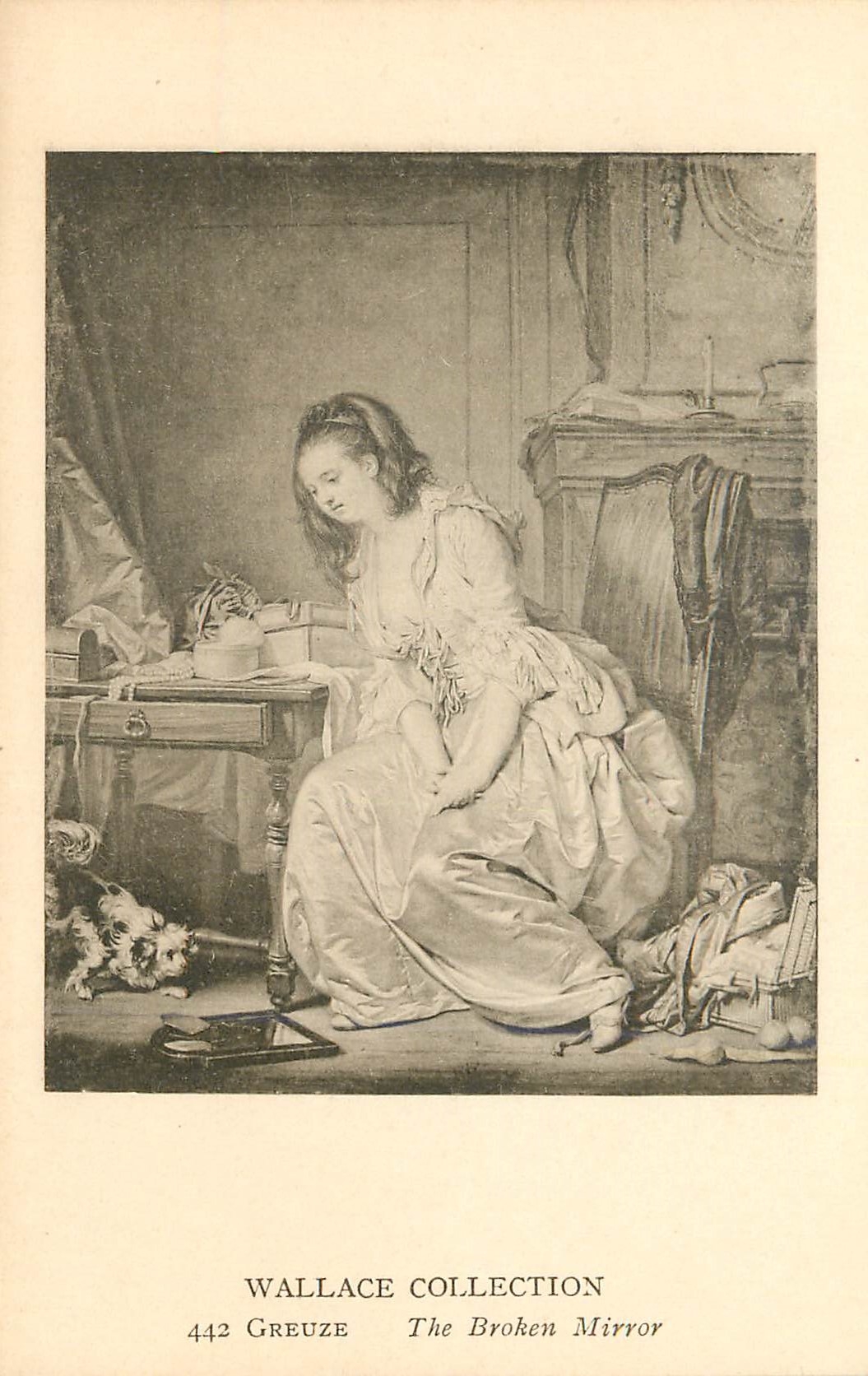 CPA Wallace Collection Greuze the Broken Mirror