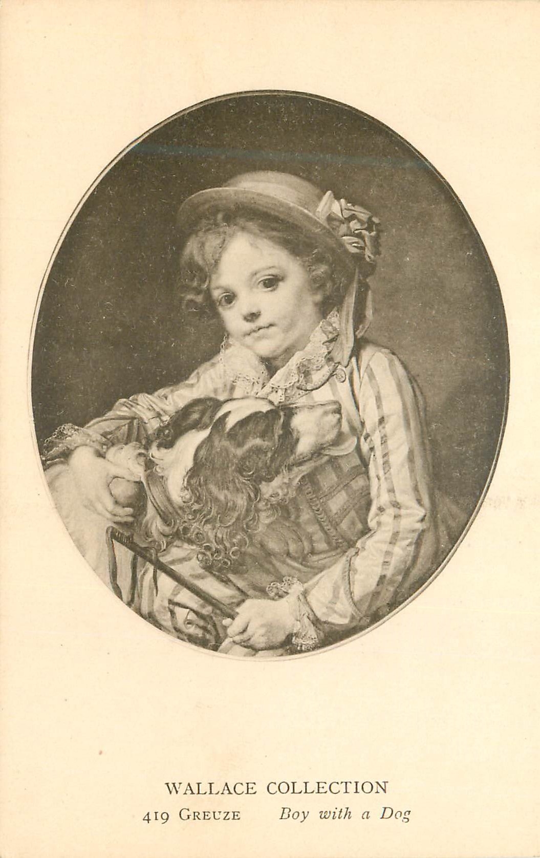 CPA Wallace Collection Greuze Boy with a Dog
