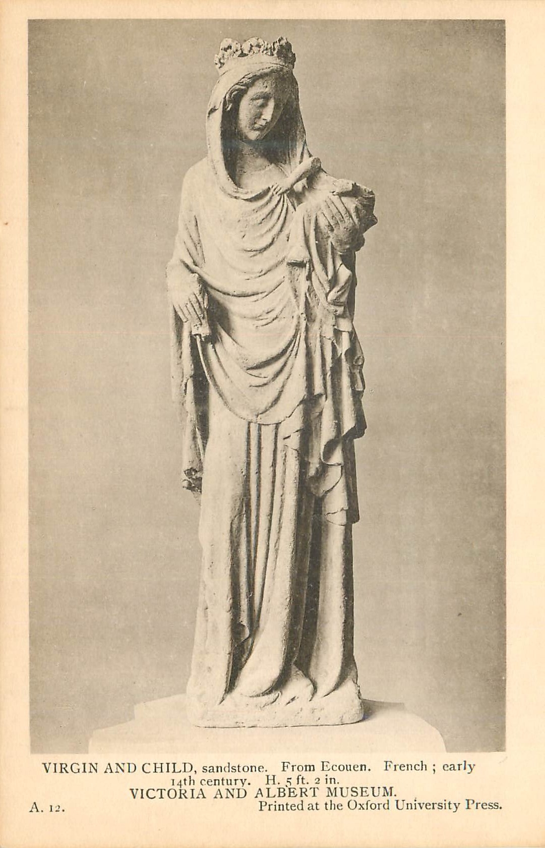 CPA Virgin and Child Victoria and Albert Museum