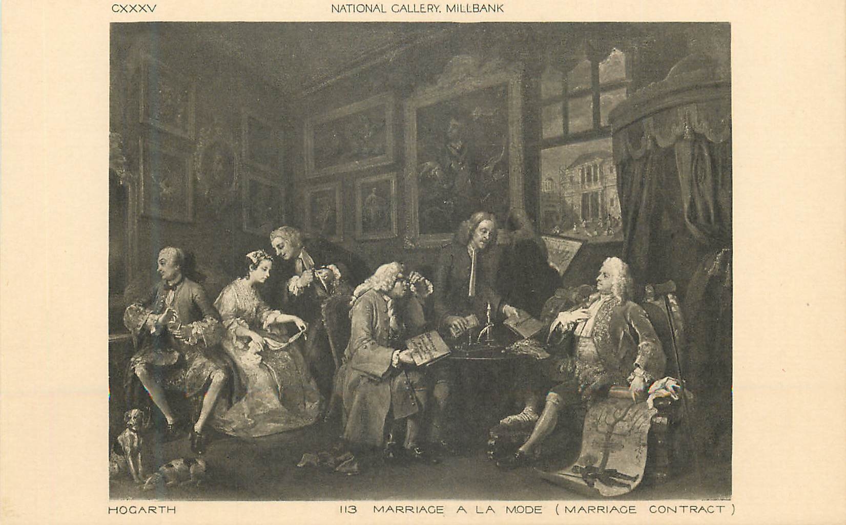 CPA National Gallery Millbank Hogarth Marriage a la Mode