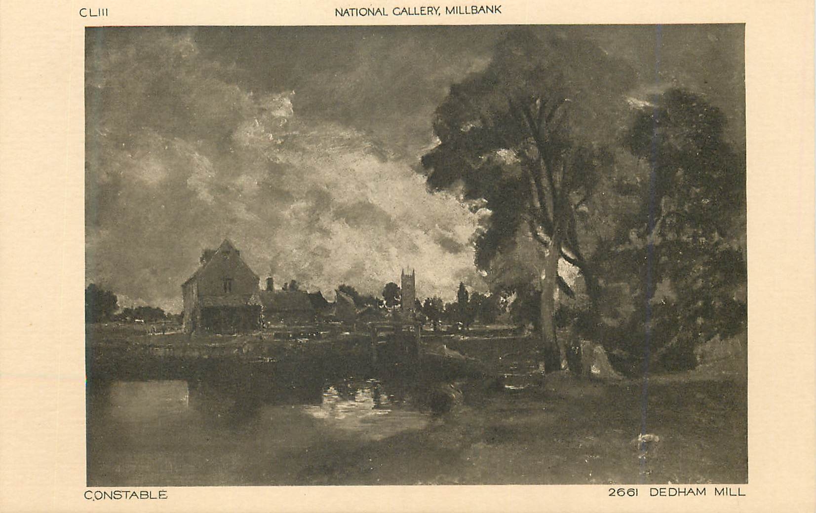 CPA National Gallery Millbank Constable Dedham Mill