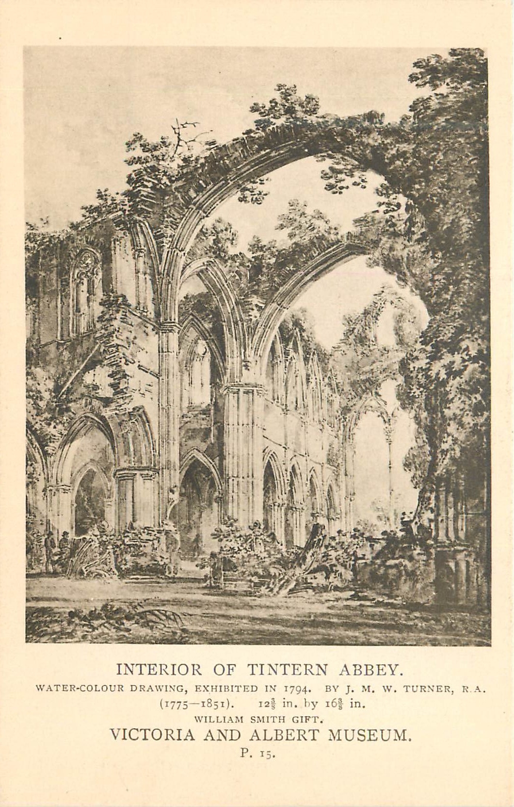 CPA Interior of Tintern Abbey Victoria and Albert Museum 