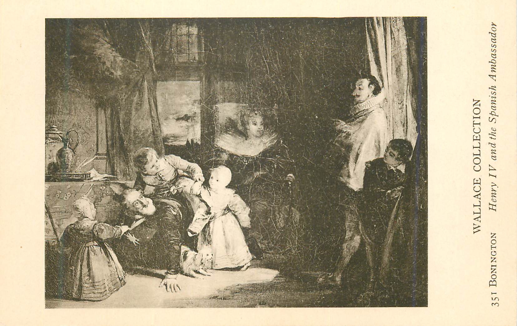 CPA Wallace Collection Bonington Henry IV and the Spanish Ambassador