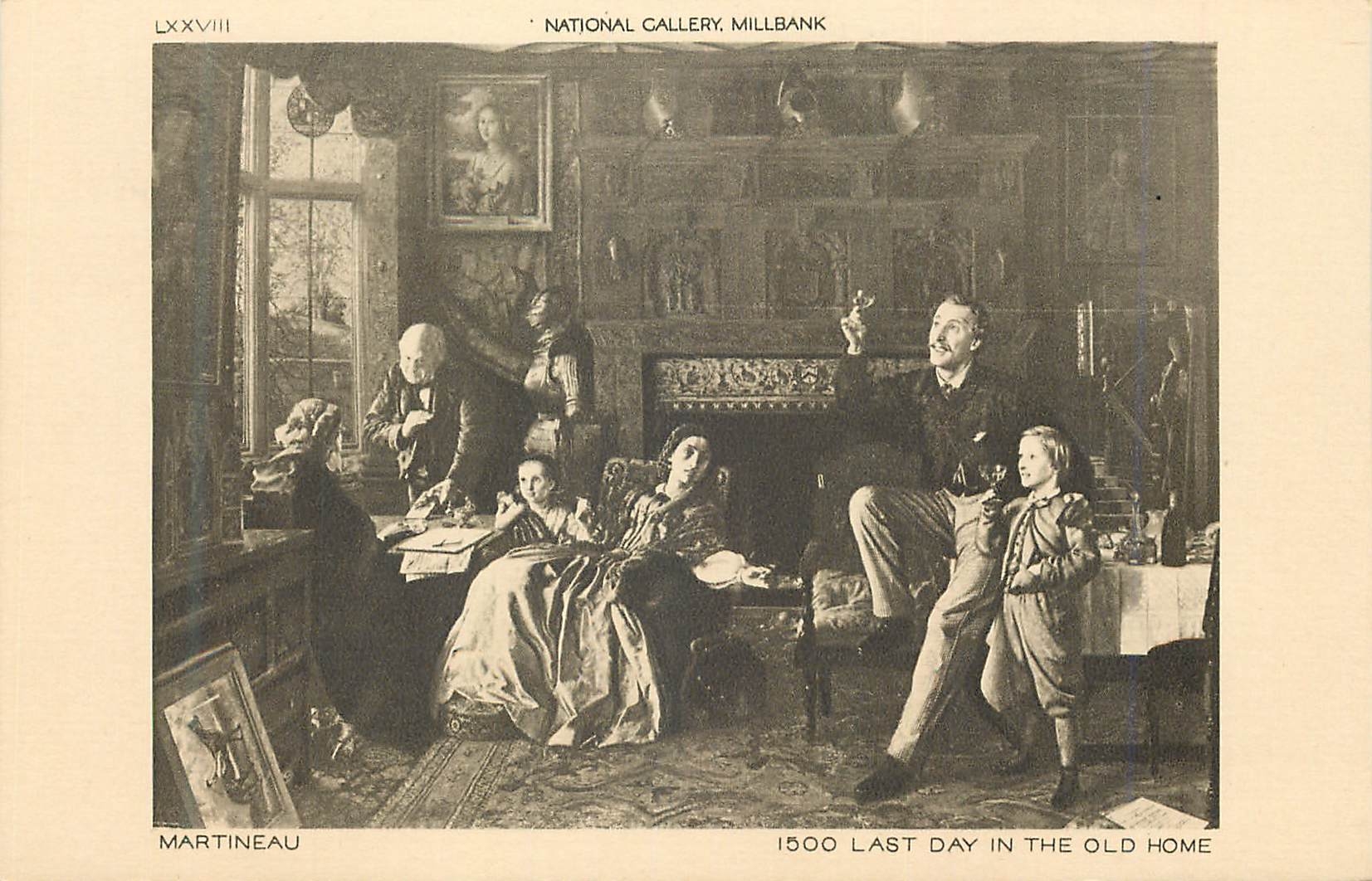 CPA National Gallery Millbank Martineau 1500 Last Day in the Old Home