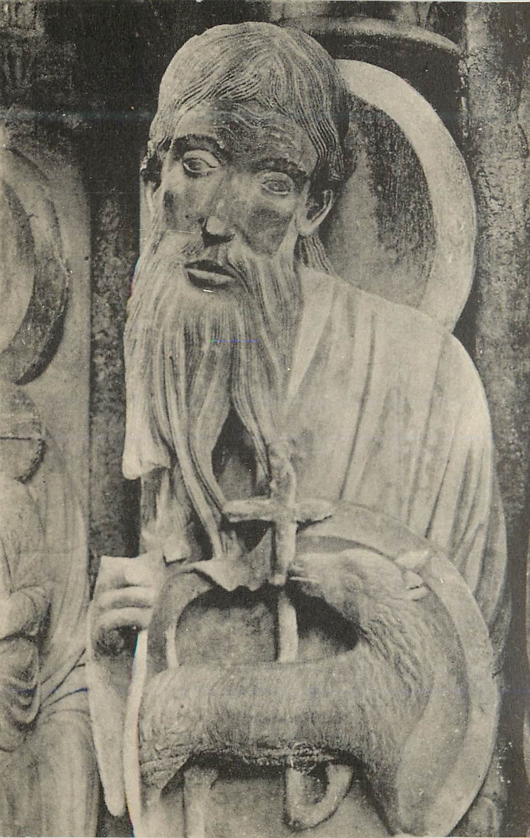 Saint Jean-Baptiste — détail de la baie centrale du portail nord — Cathédrale de Chartres (E-et-L.)