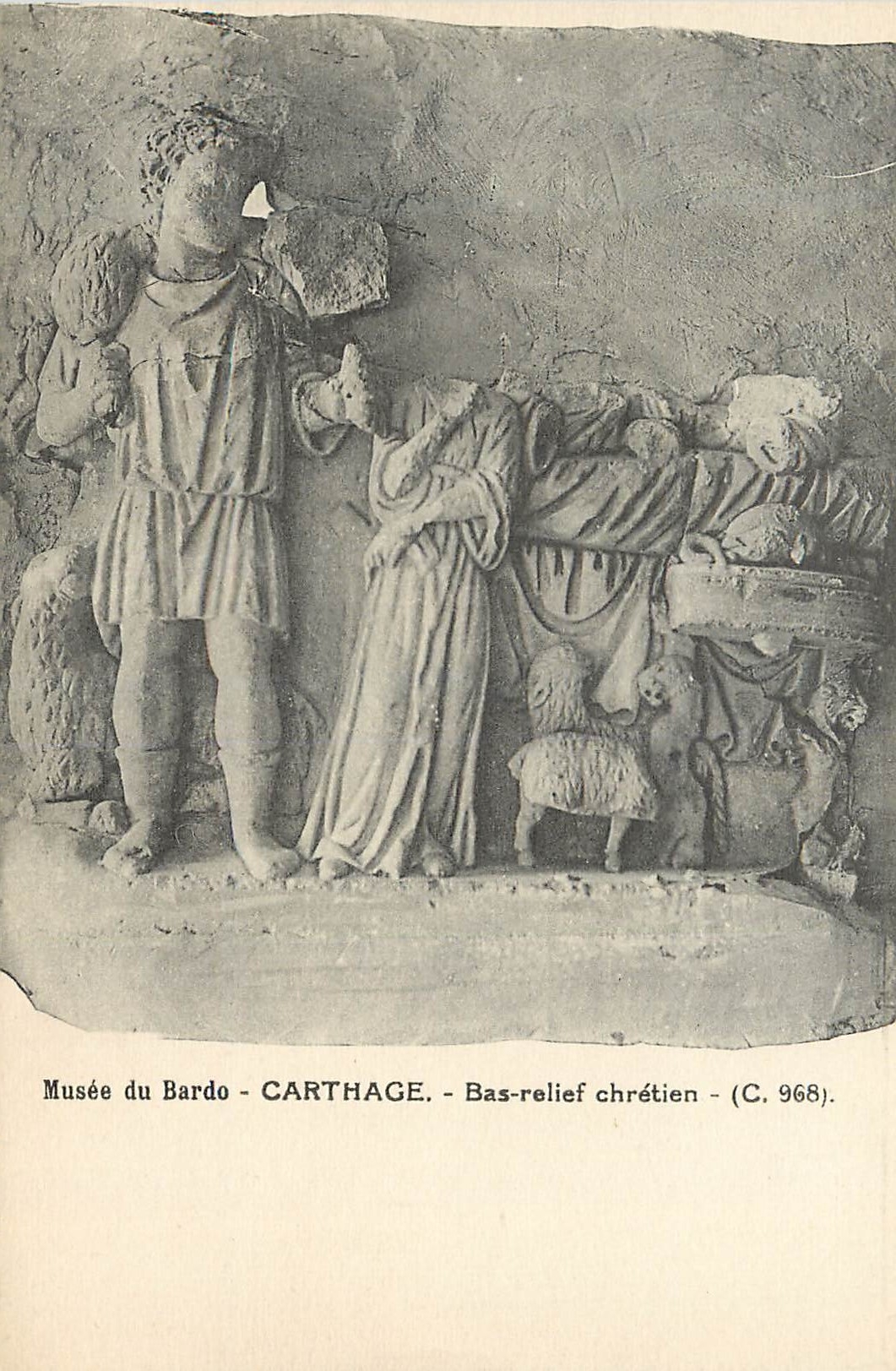 CPA Musee du Bardo Carthage Bas Relief Chetien (C 968)