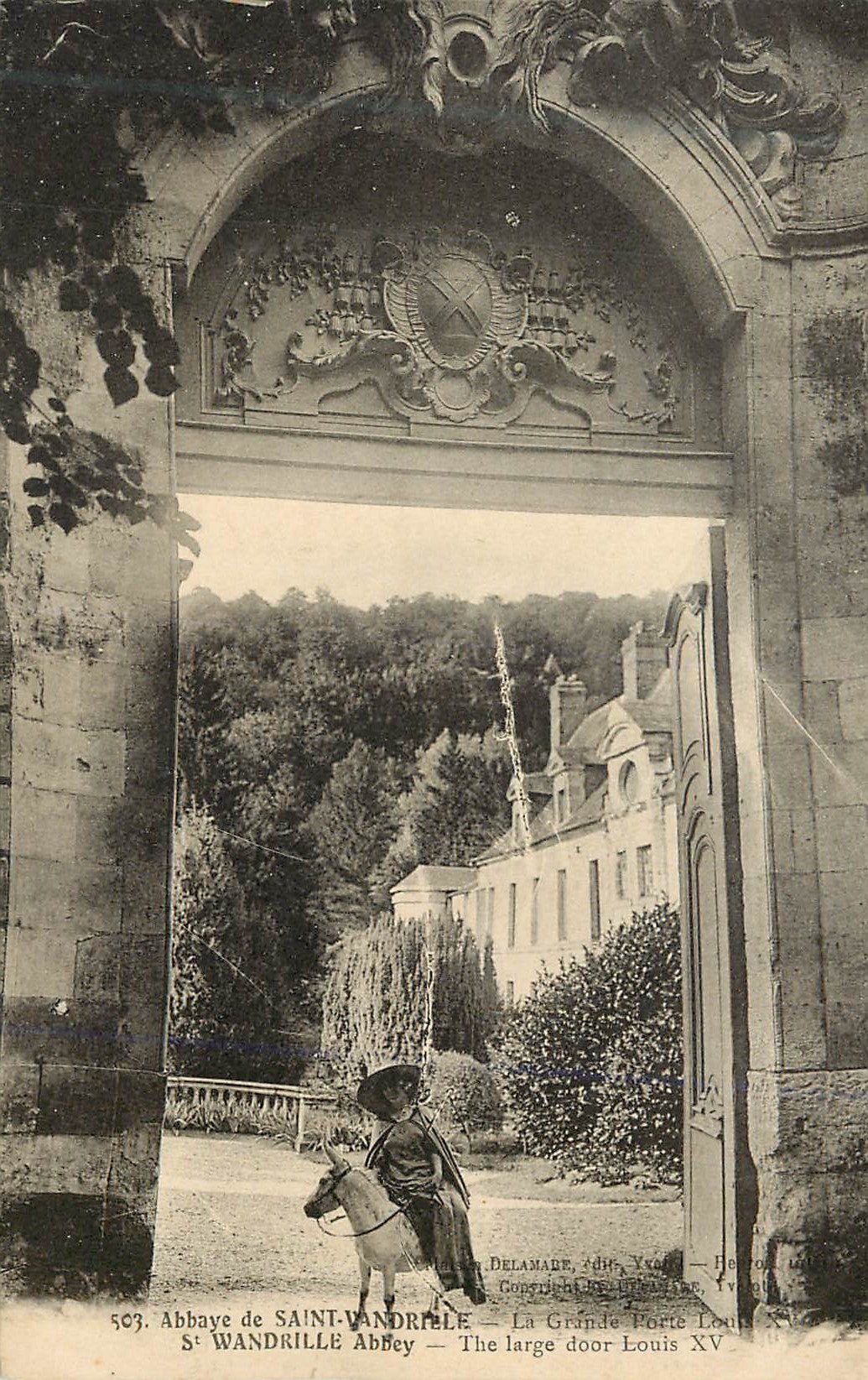 CPA Abbaye de Saint Vandrille La Grande Porte Louis XV