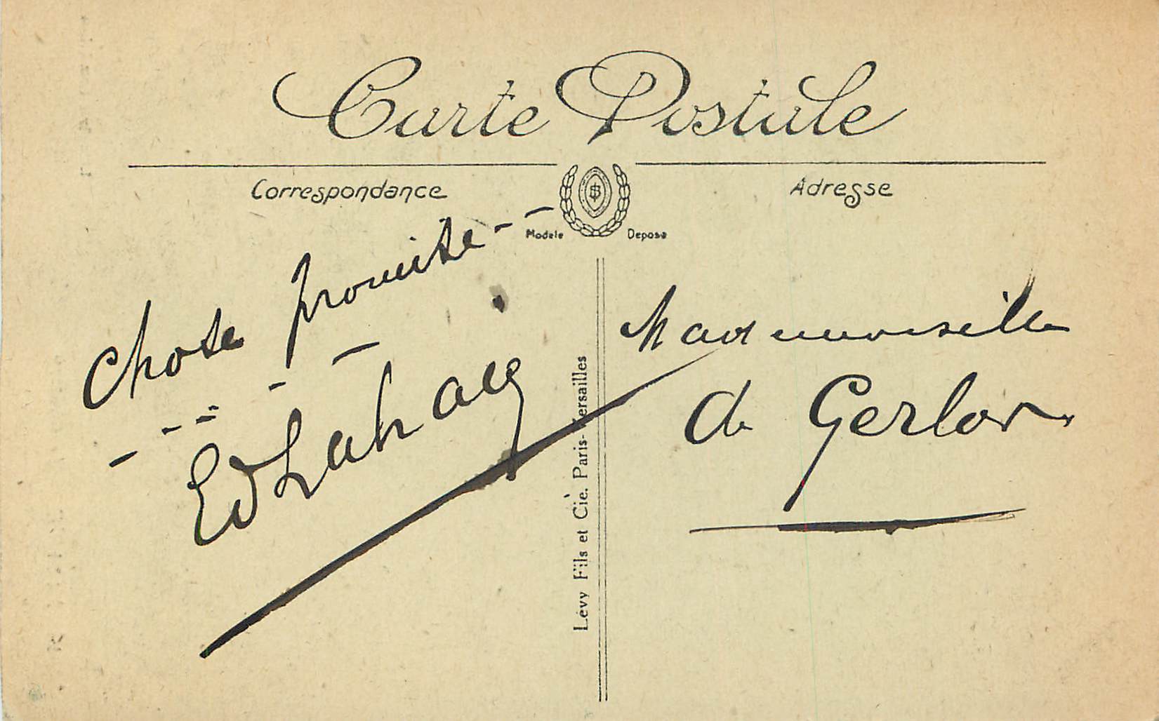 CPA Falaise le Chateau — Rückseite