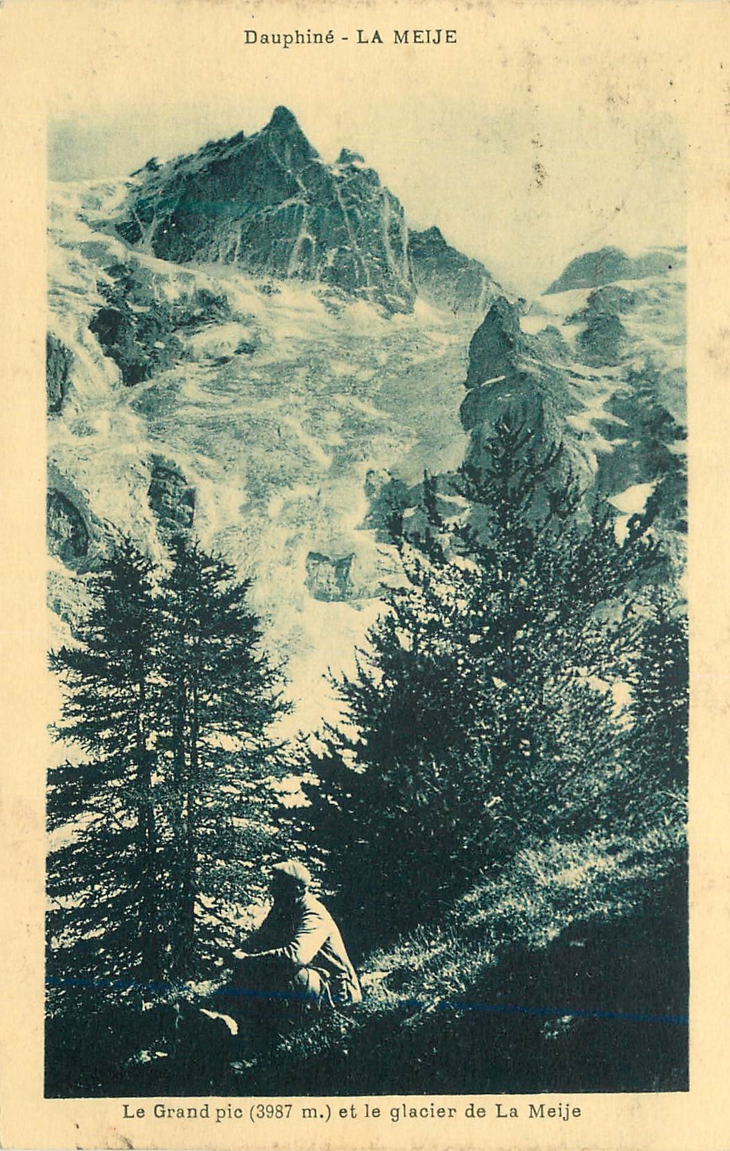 CPA Dauphine La Meije Le Grand Pic (3987m) et le Glacier de la Meije